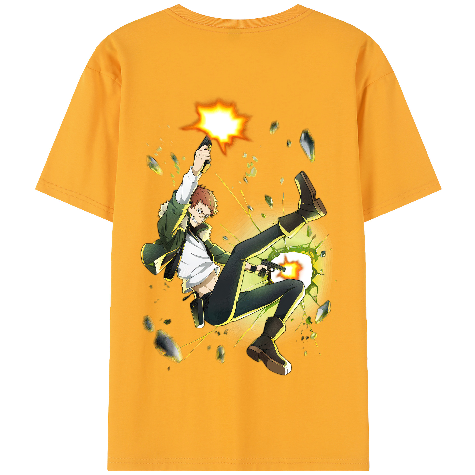 （画像用） 文豪ストレイドッグス Bungo Stray Dogs 綿100％半袖Tシャツ（背面プリント）