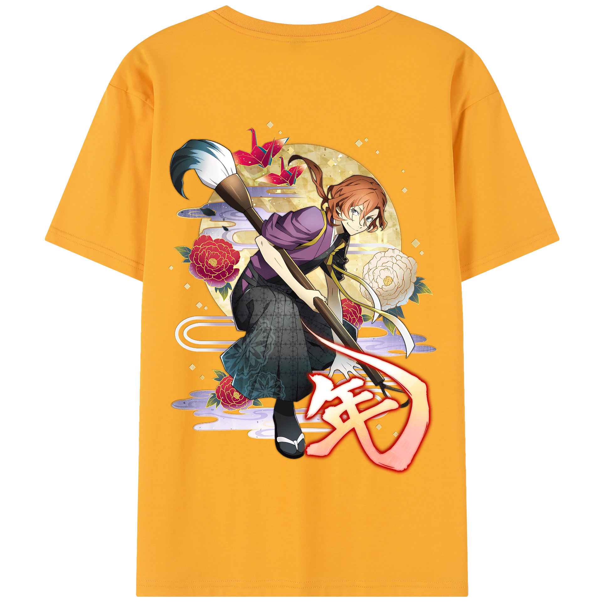 （画像用） 文豪ストレイドッグス Bungo Stray Dogs 綿100％半袖Tシャツ（背面プリント）
