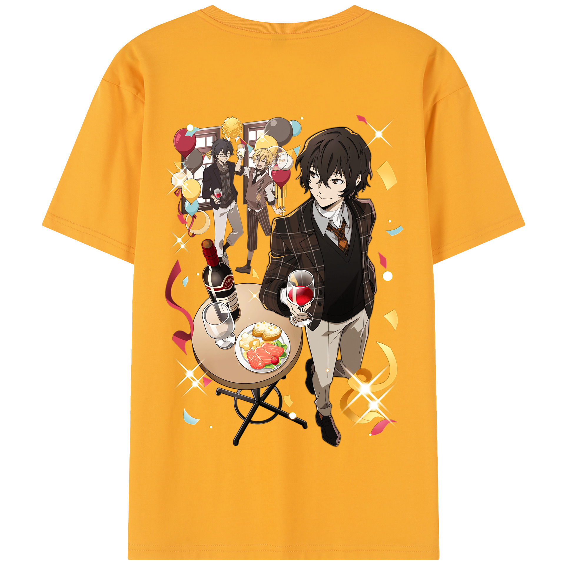（画像用） 文豪ストレイドッグス Bungo Stray Dogs 綿100％半袖Tシャツ（背面プリント）