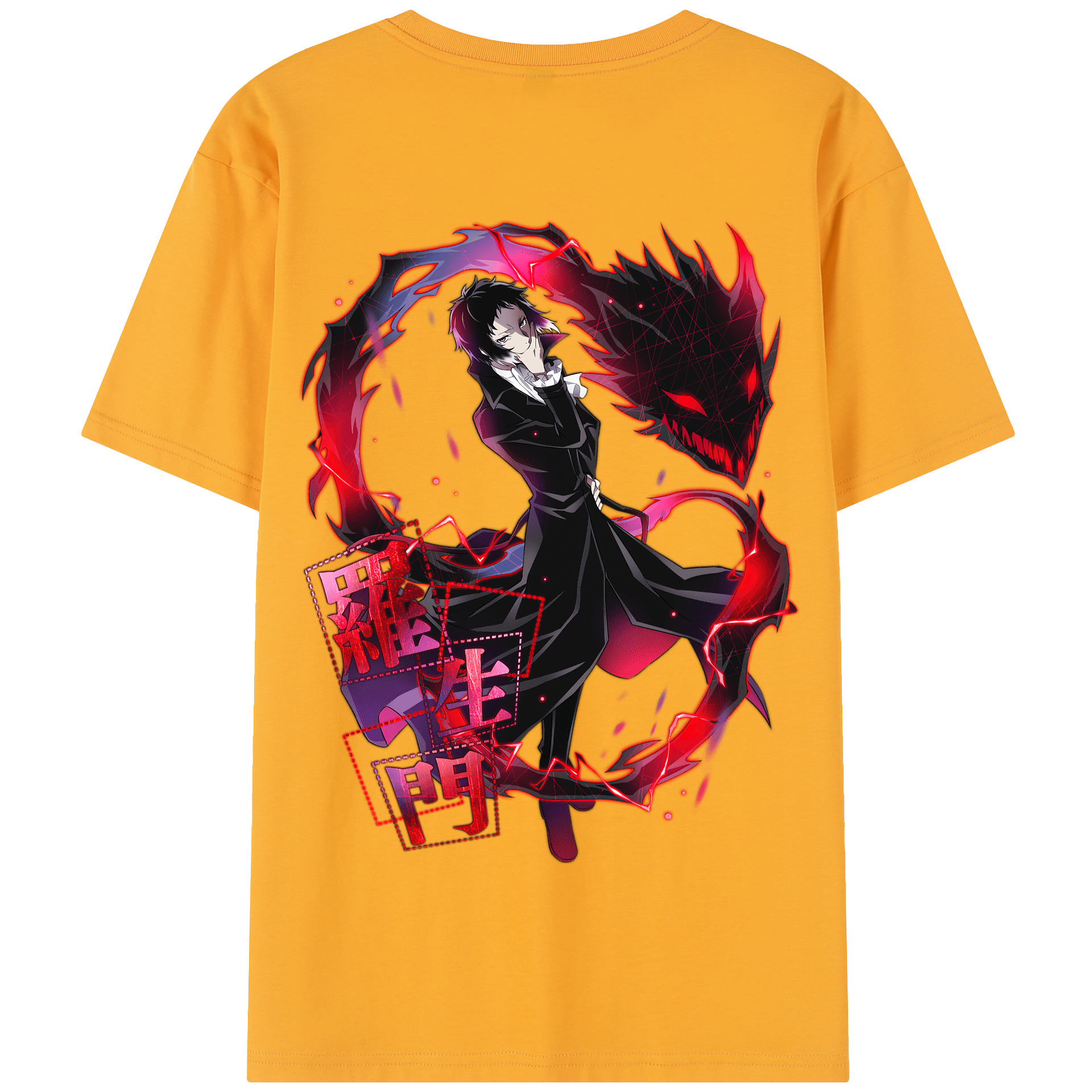 （画像用） 文豪ストレイドッグス Bungo Stray Dogs 綿100％半袖Tシャツ（背面プリント）