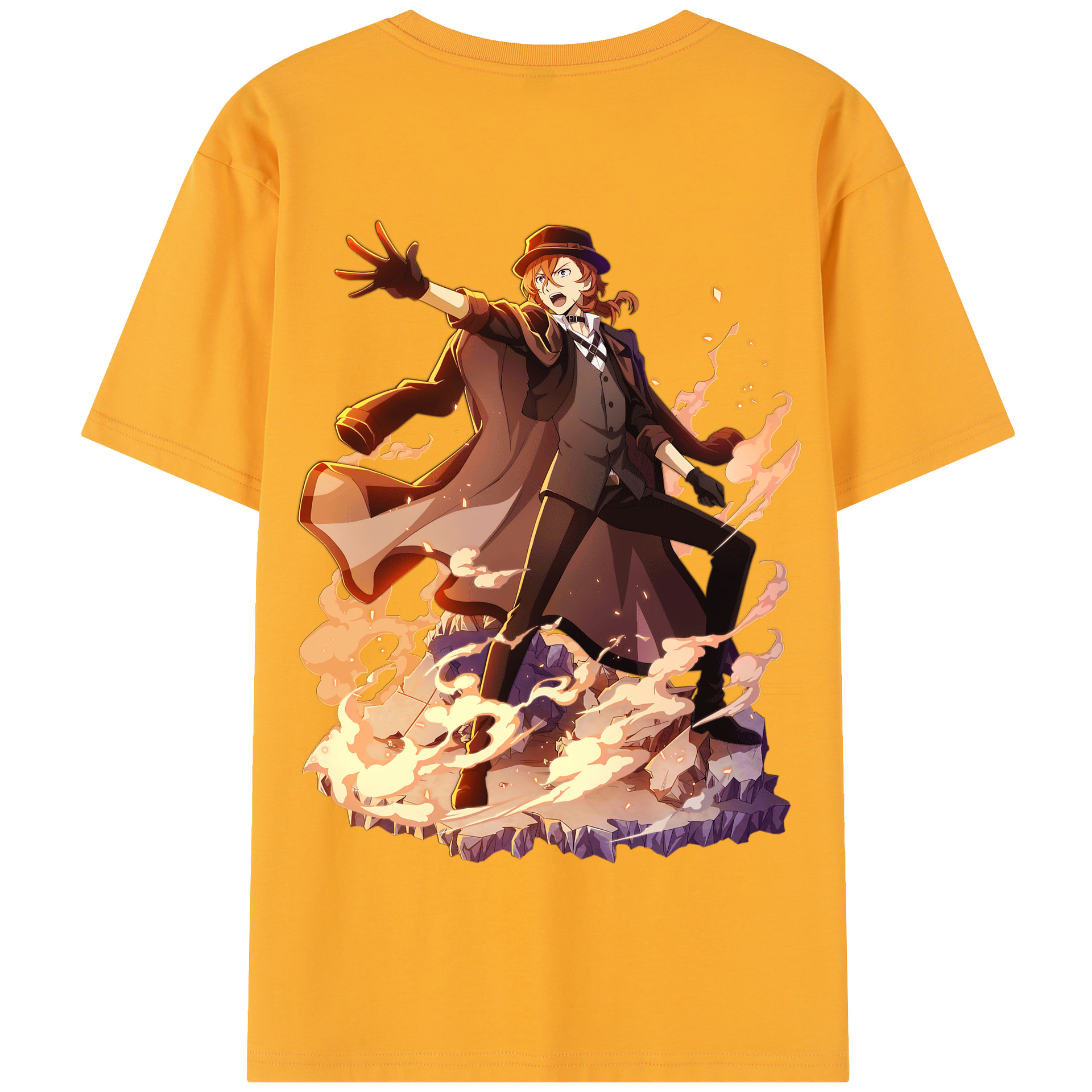 （画像用） 文豪ストレイドッグス Bungo Stray Dogs 綿100％半袖Tシャツ（背面プリント）