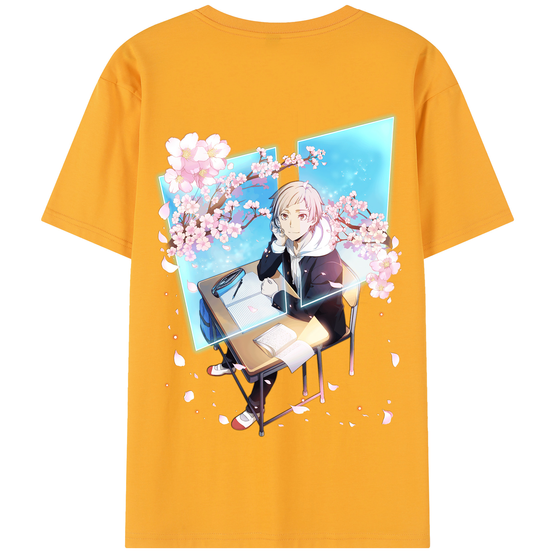 （画像用） 文豪ストレイドッグス Bungo Stray Dogs 綿100％半袖Tシャツ（背面プリント）