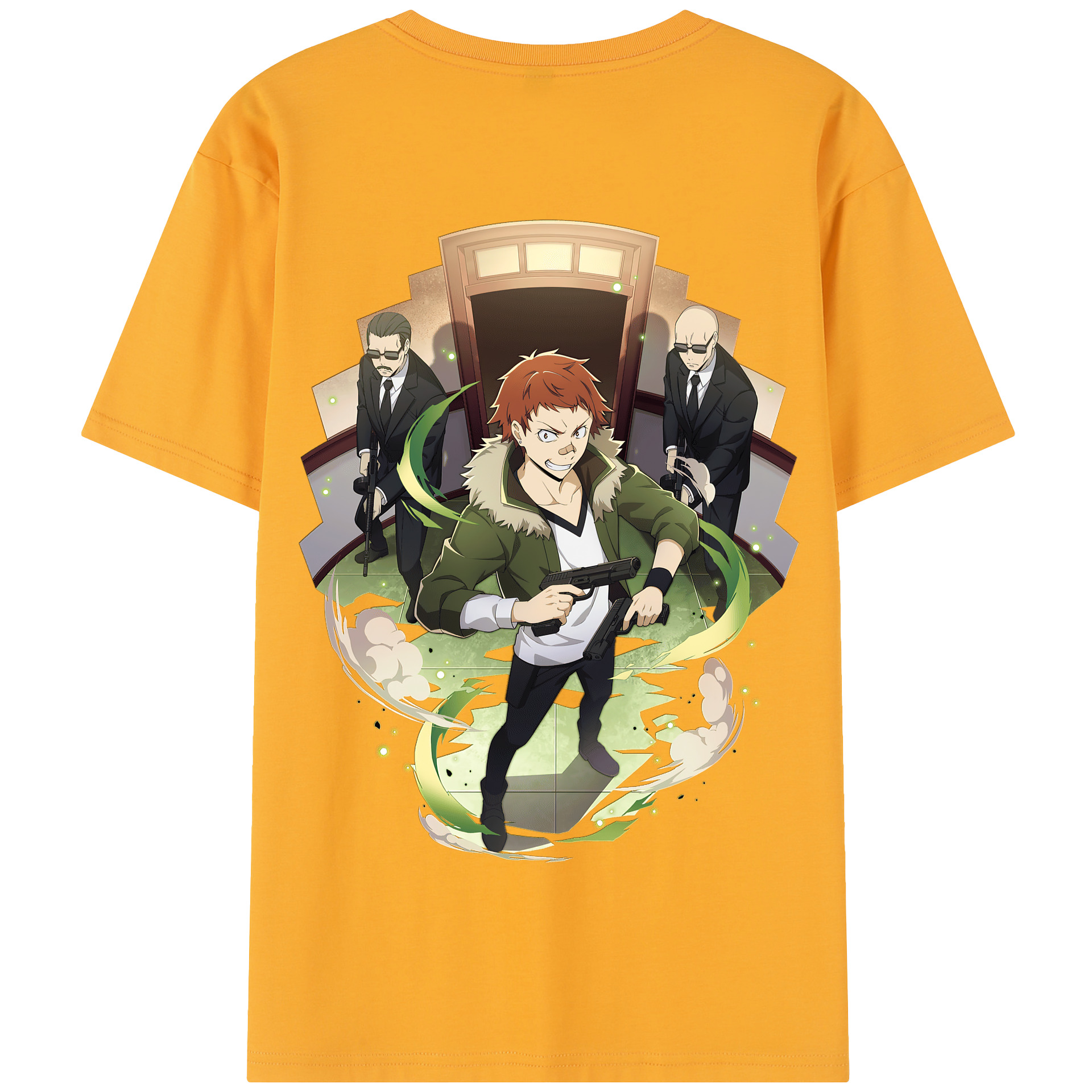 （画像用） 文豪ストレイドッグス Bungo Stray Dogs 綿100％半袖Tシャツ（背面プリント）