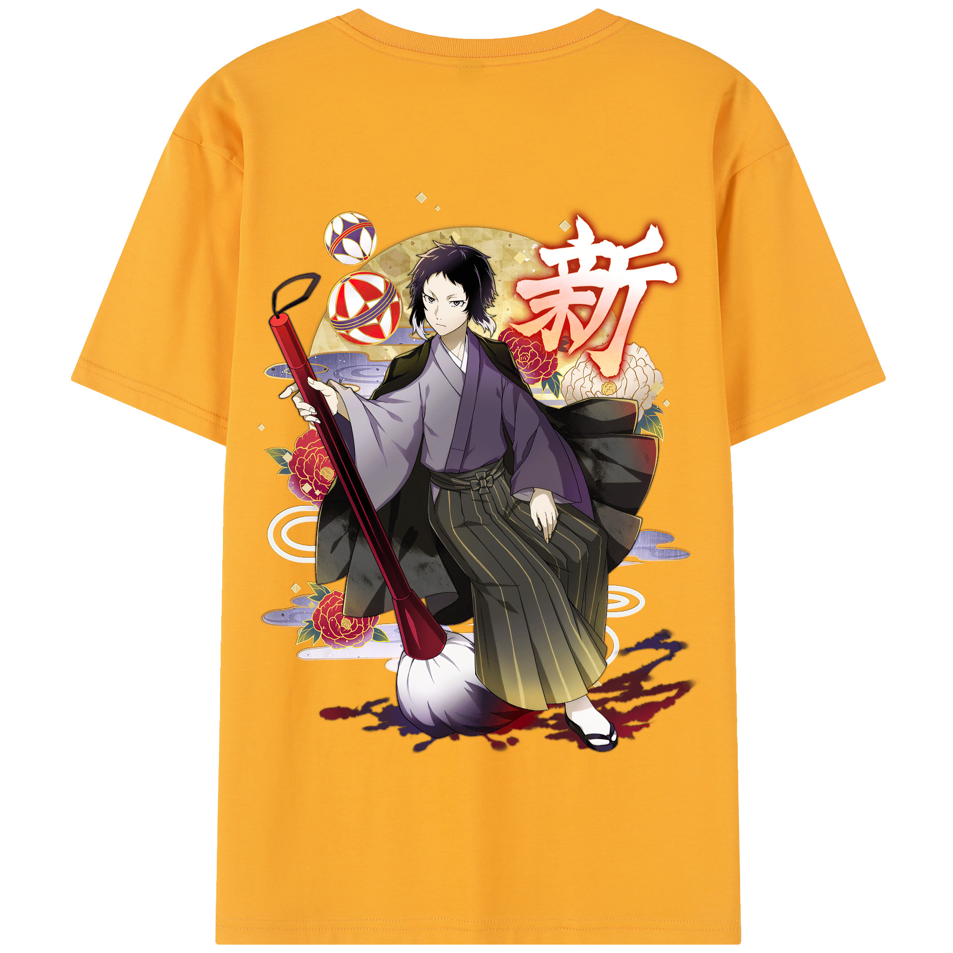 （画像用） 文豪ストレイドッグス Bungo Stray Dogs 綿100％半袖Tシャツ（背面プリント）