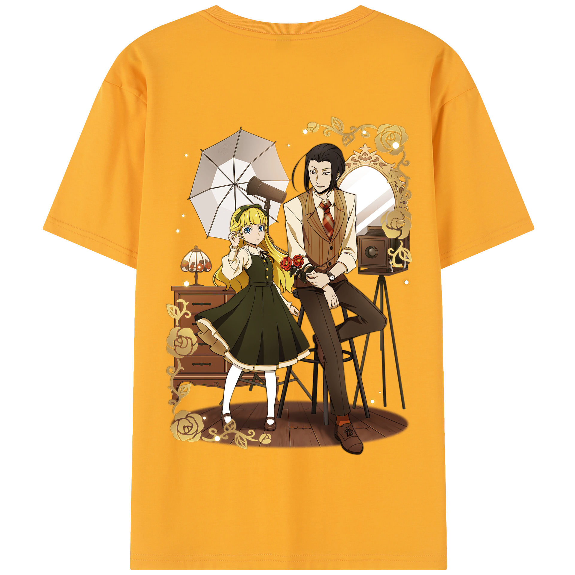 （画像用） 文豪ストレイドッグス Bungo Stray Dogs 綿100％半袖Tシャツ（背面プリント）