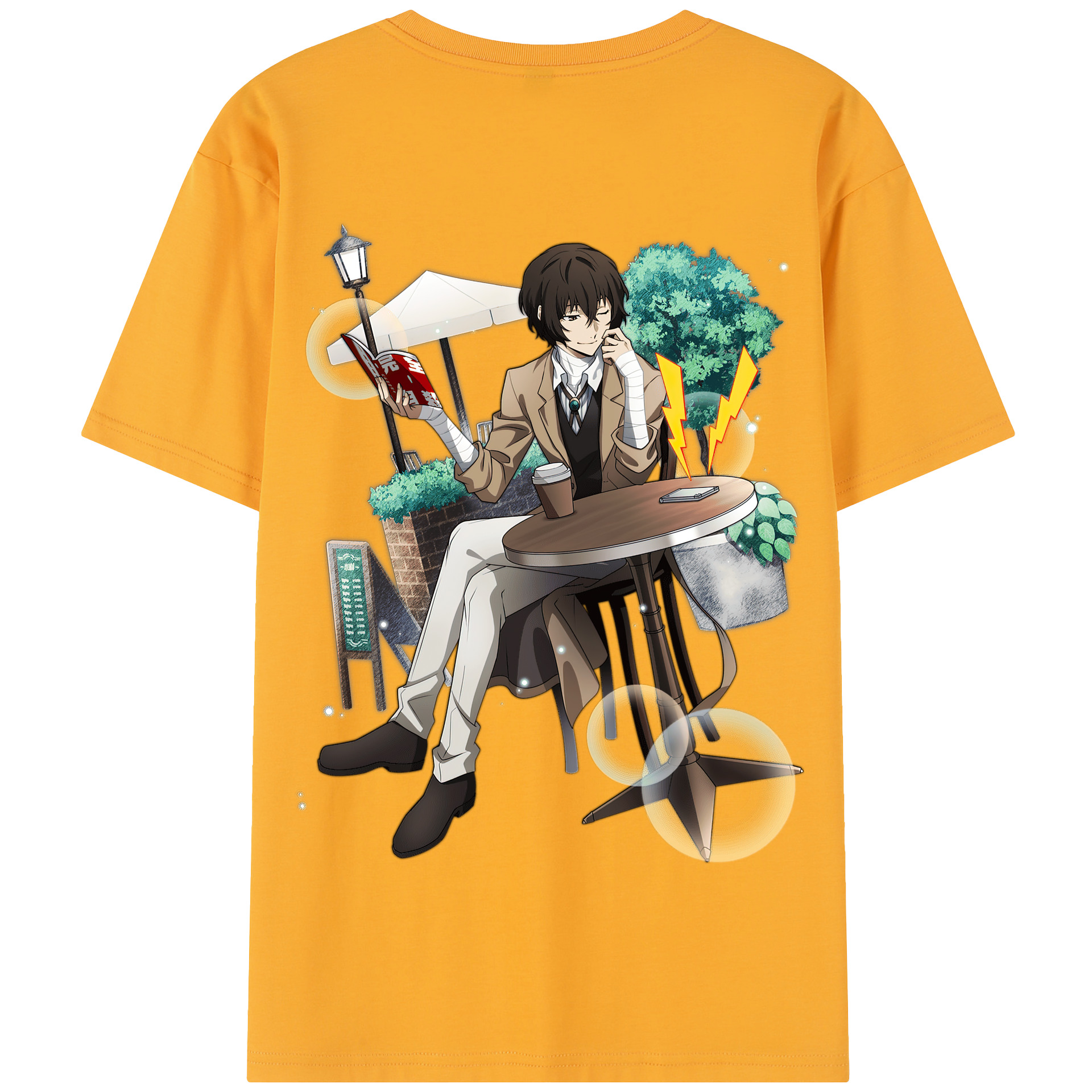 （画像用） 文豪ストレイドッグス Bungo Stray Dogs 綿100％半袖Tシャツ（背面プリント）