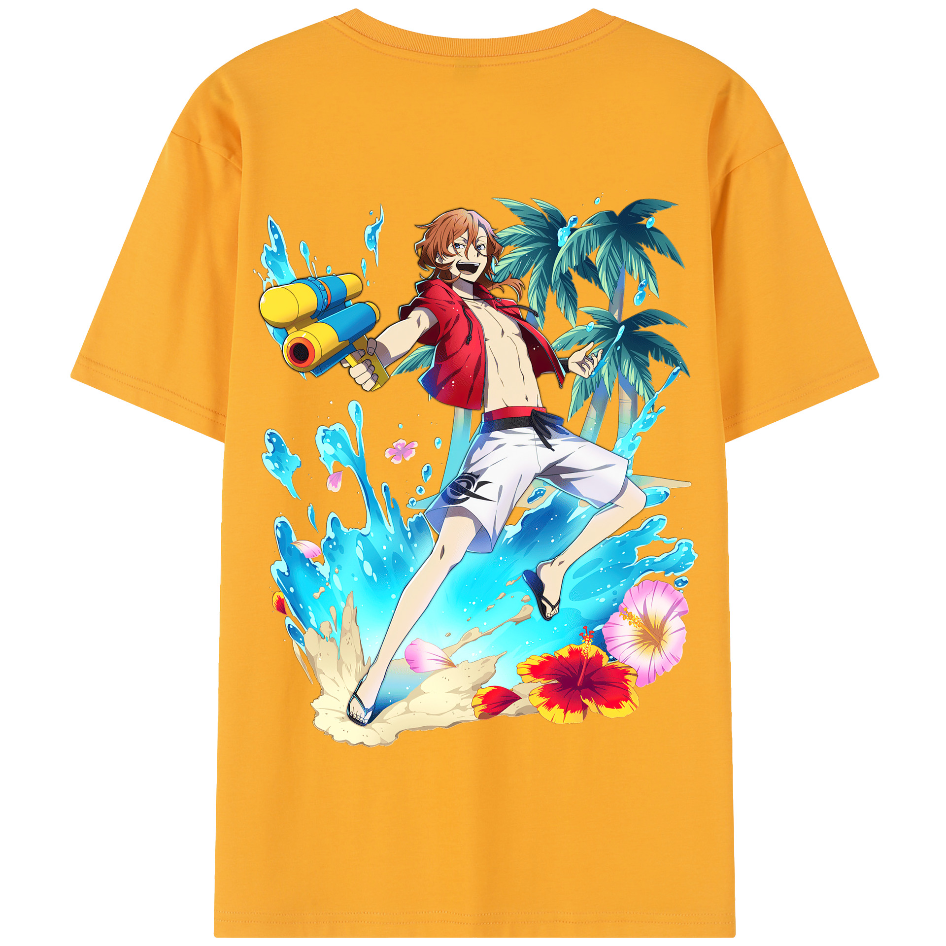（画像用） 文豪ストレイドッグス Bungo Stray Dogs 綿100％半袖Tシャツ（背面プリント）