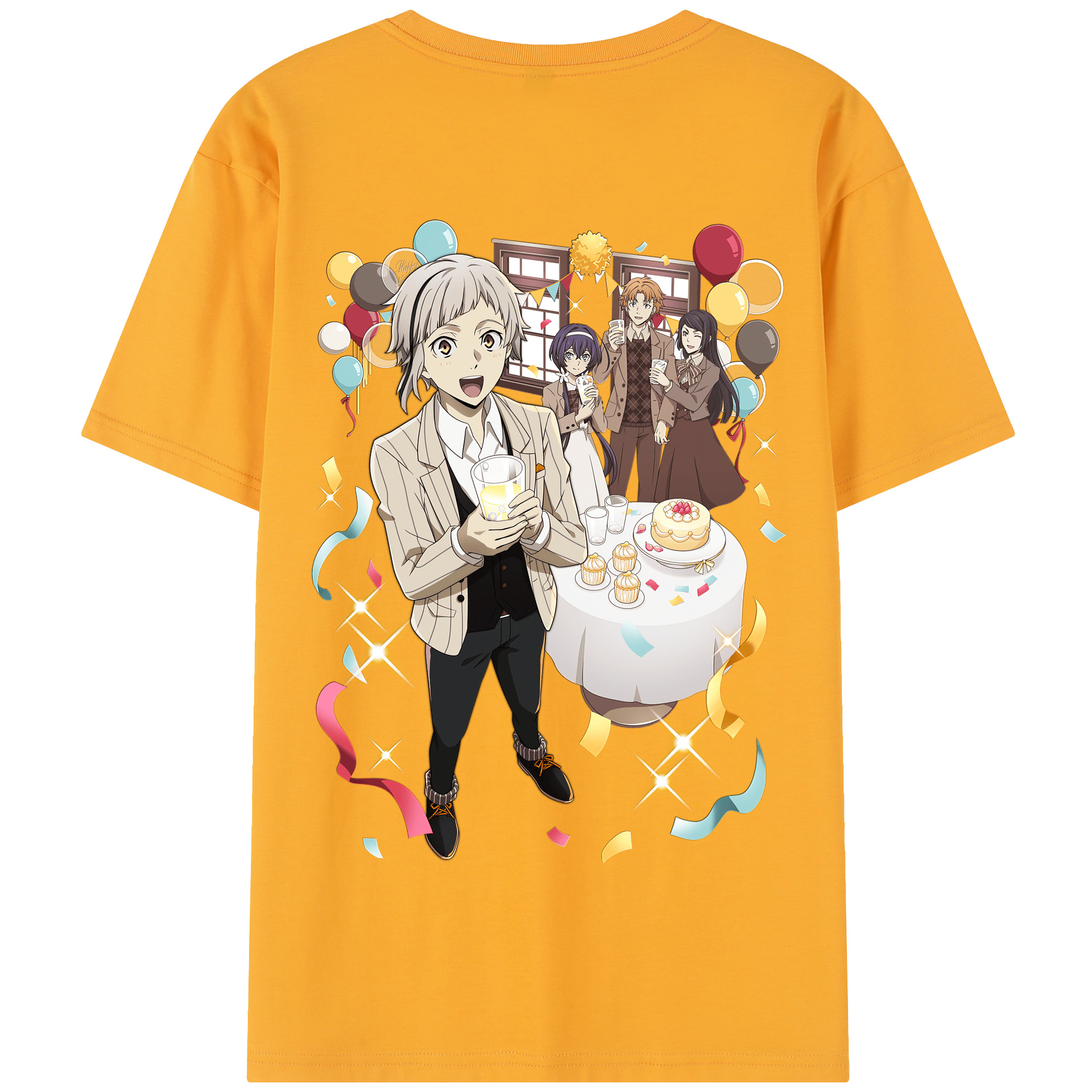 （画像用） 文豪ストレイドッグス Bungo Stray Dogs 綿100％半袖Tシャツ（背面プリント）