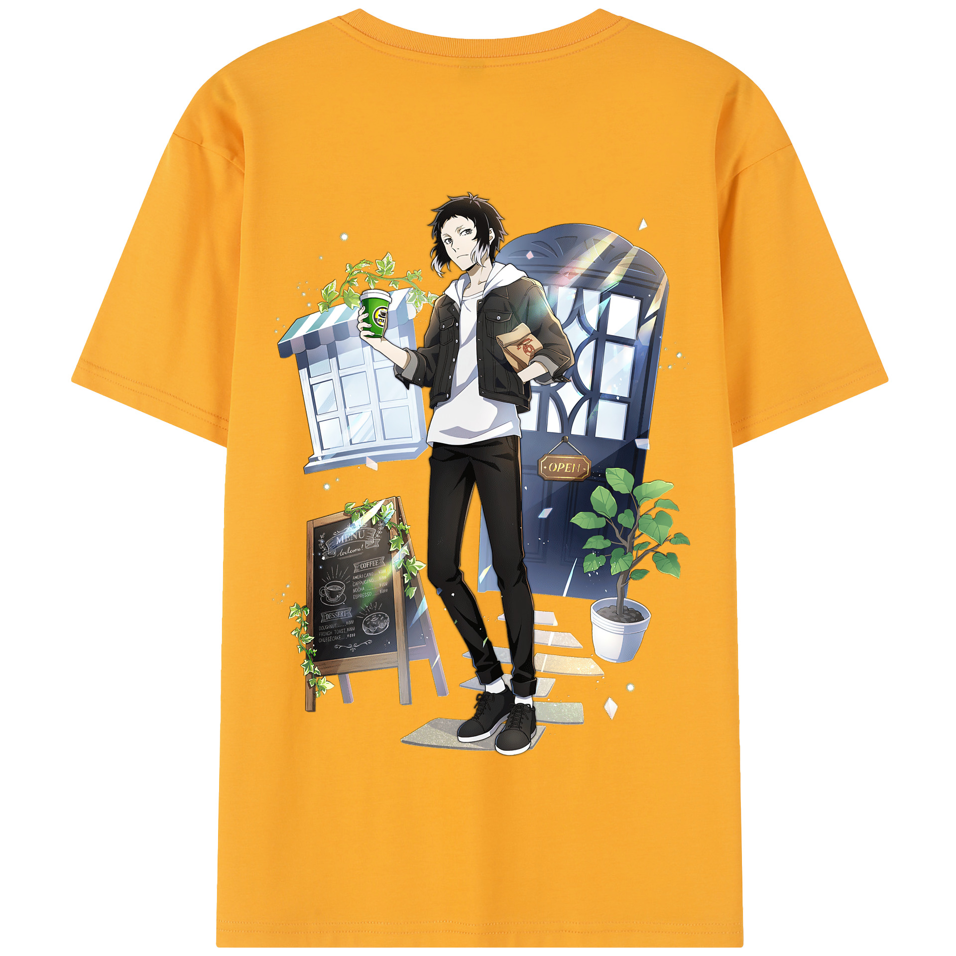 （画像用） 文豪ストレイドッグス Bungo Stray Dogs 綿100％半袖Tシャツ（背面プリント）