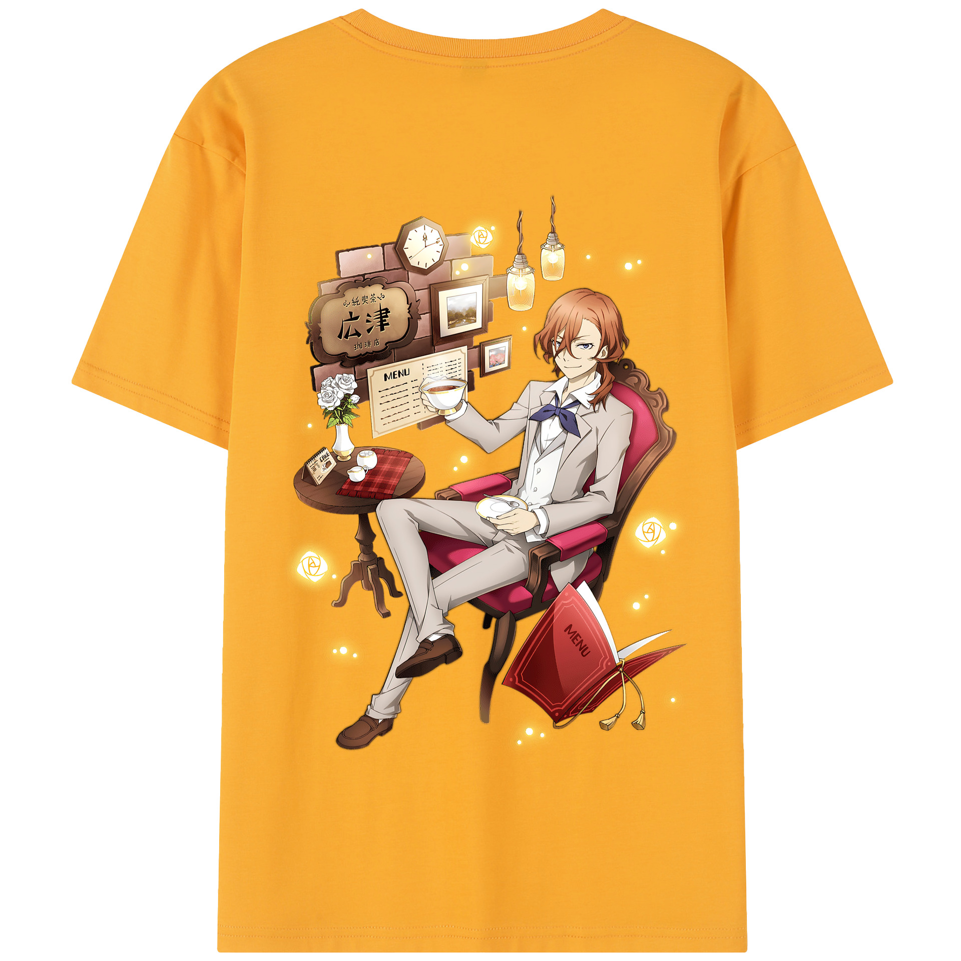 （画像用） 文豪ストレイドッグス Bungo Stray Dogs 綿100％半袖Tシャツ（背面プリント）