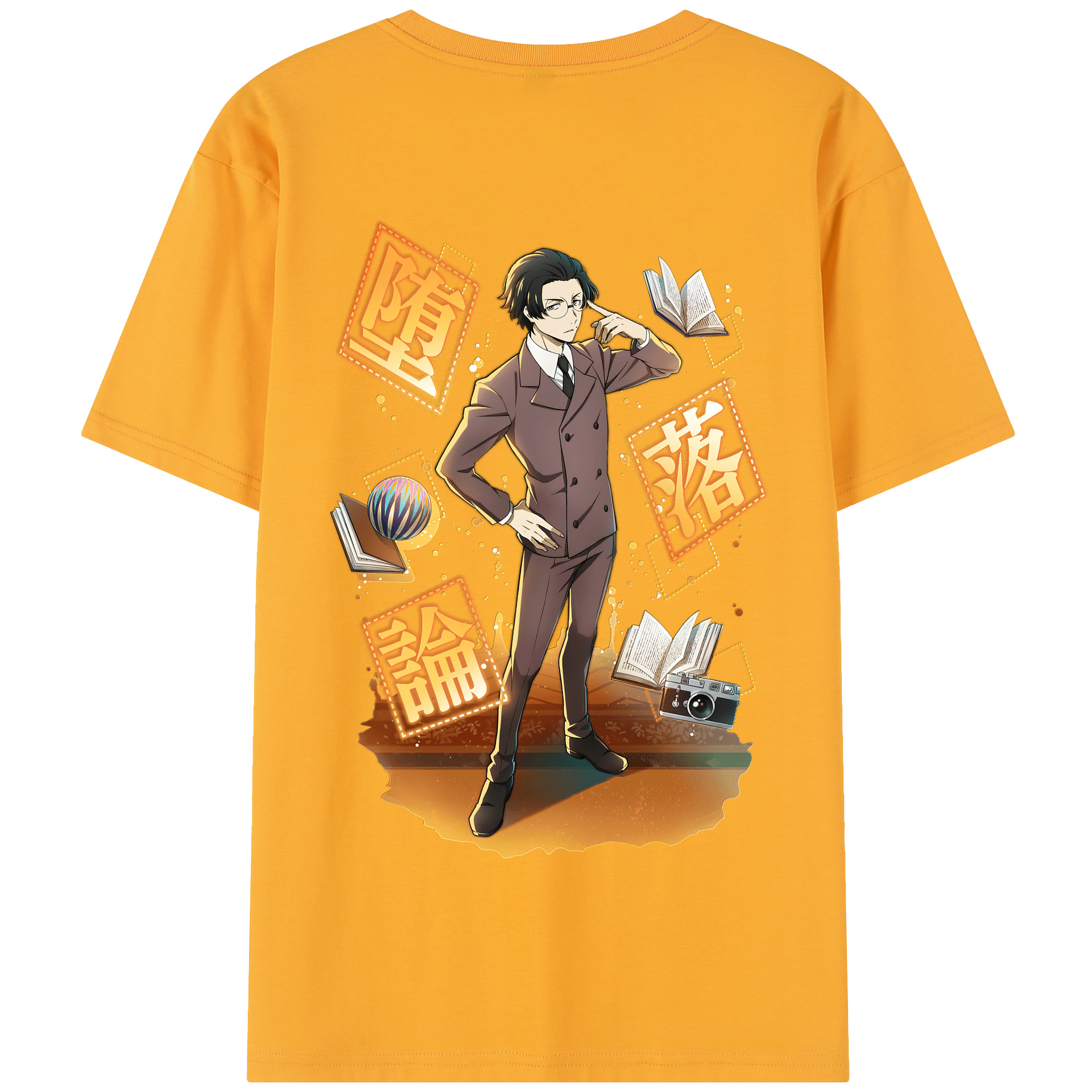 （画像用） 文豪ストレイドッグス Bungo Stray Dogs 綿100％半袖Tシャツ（背面プリント）