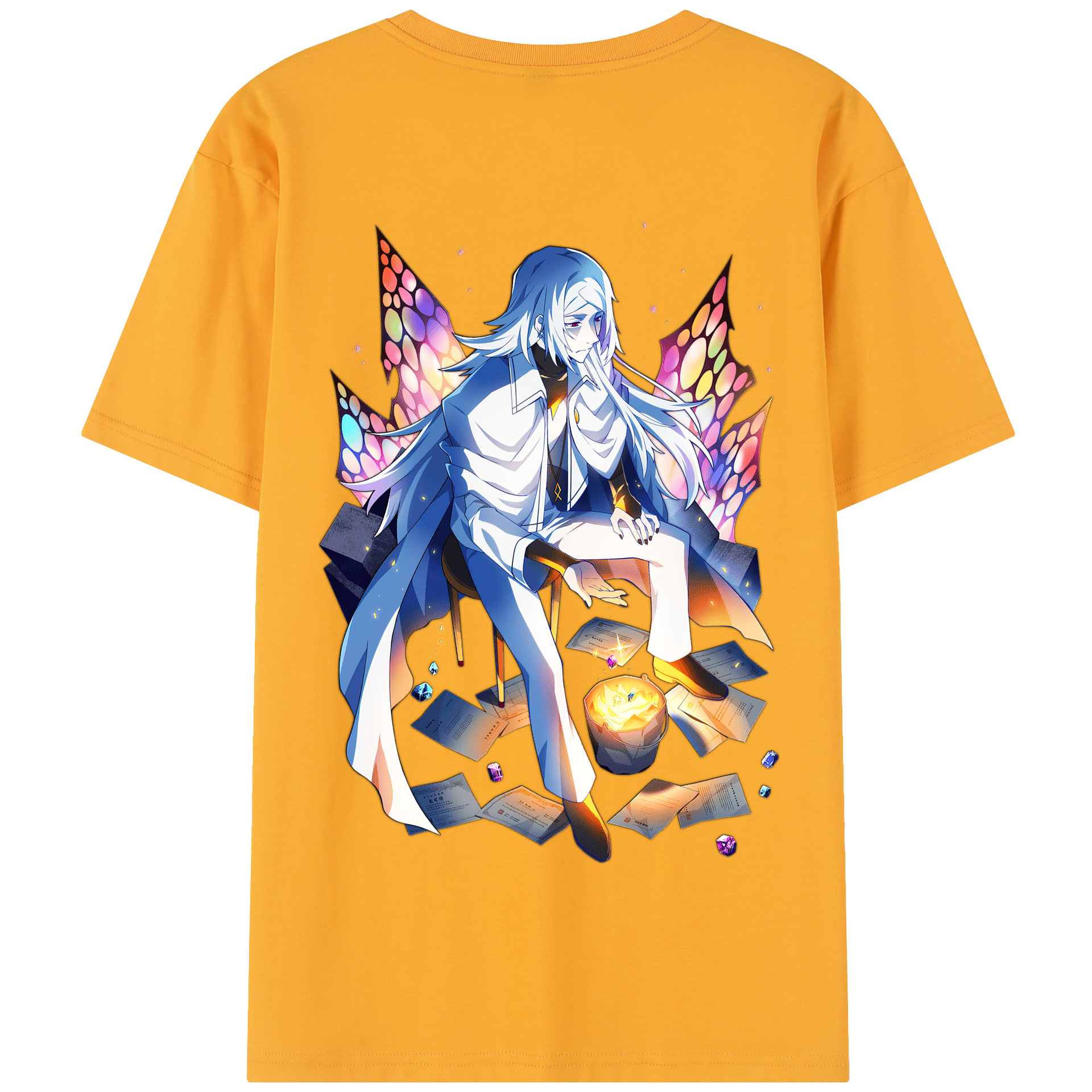 （画像用） 文豪ストレイドッグス Bungo Stray Dogs 綿100％半袖Tシャツ（背面プリント）