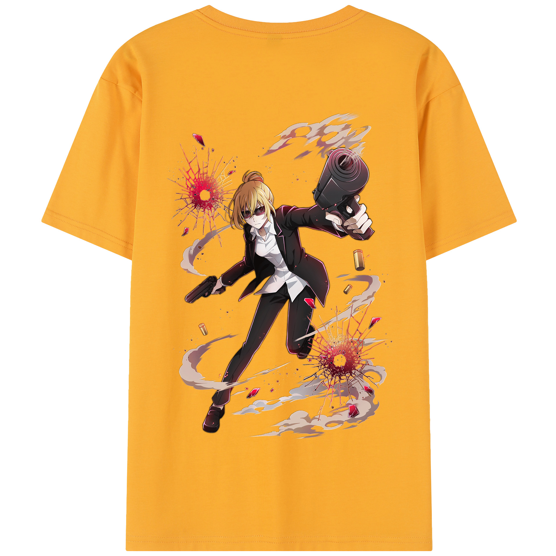 （画像用） 文豪ストレイドッグス Bungo Stray Dogs 綿100％半袖Tシャツ（背面プリント）