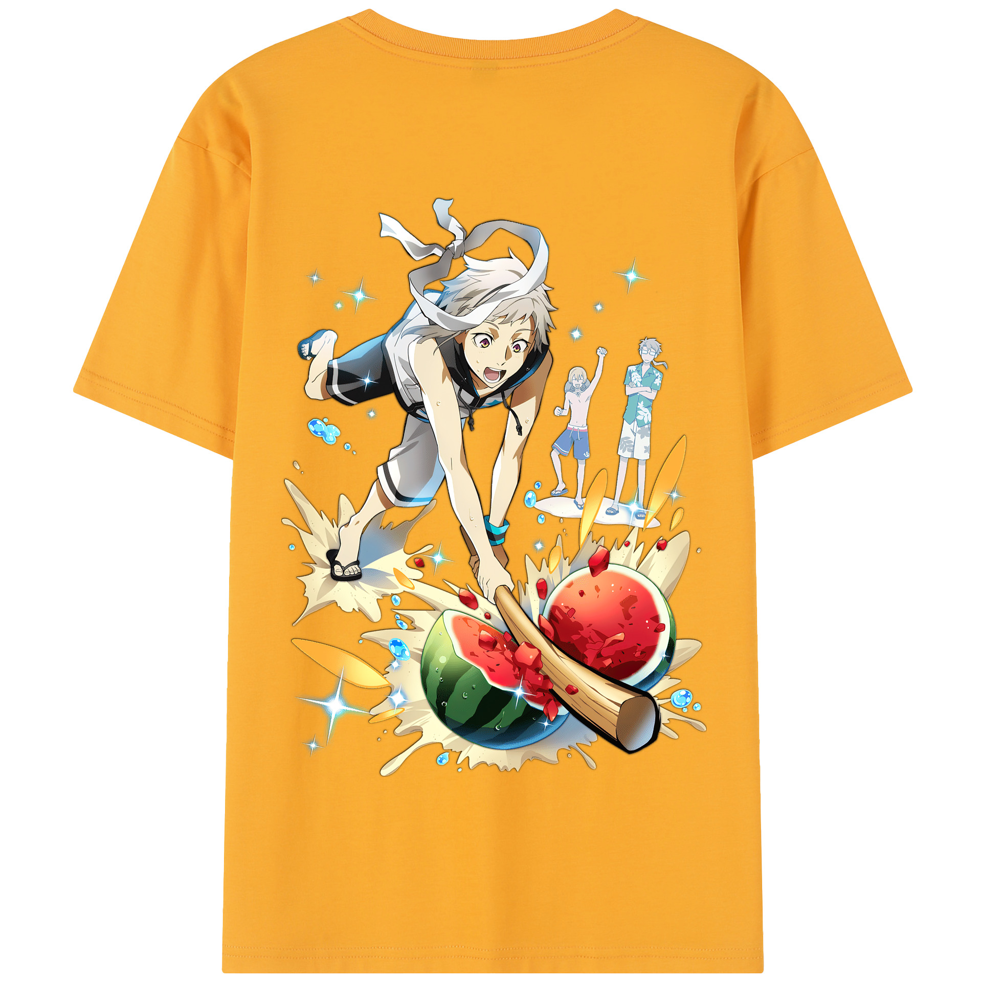 （画像用） 文豪ストレイドッグス Bungo Stray Dogs 綿100％半袖Tシャツ（背面プリント）