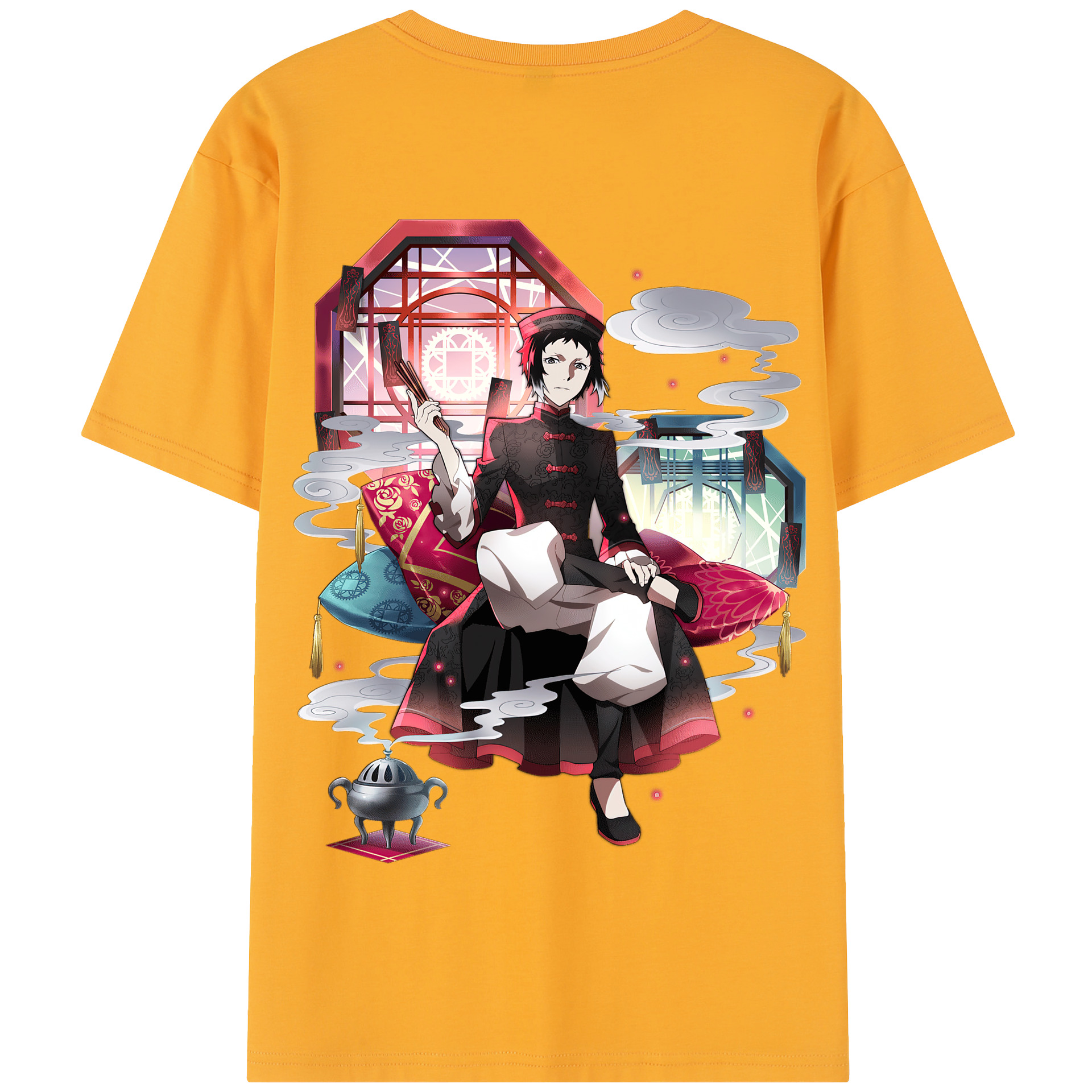 （画像用） 文豪ストレイドッグス Bungo Stray Dogs 綿100％半袖Tシャツ（背面プリント）