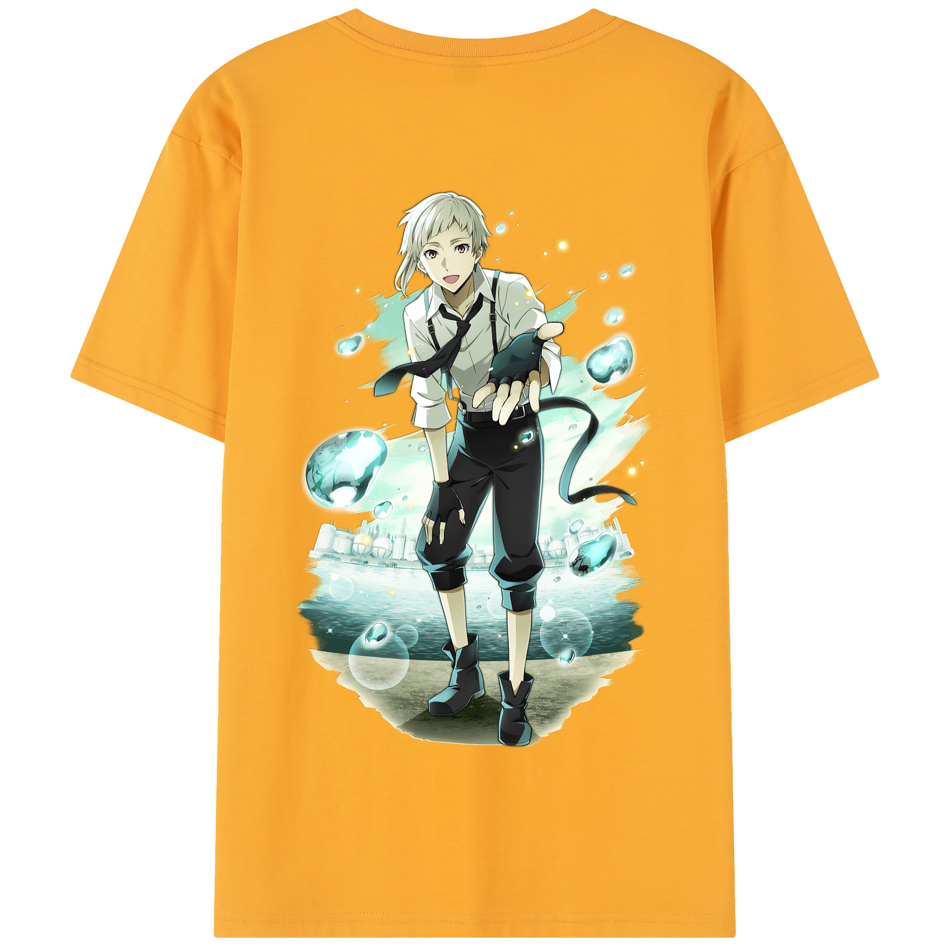 （画像用） 文豪ストレイドッグス Bungo Stray Dogs 綿100％半袖Tシャツ（背面プリント）
