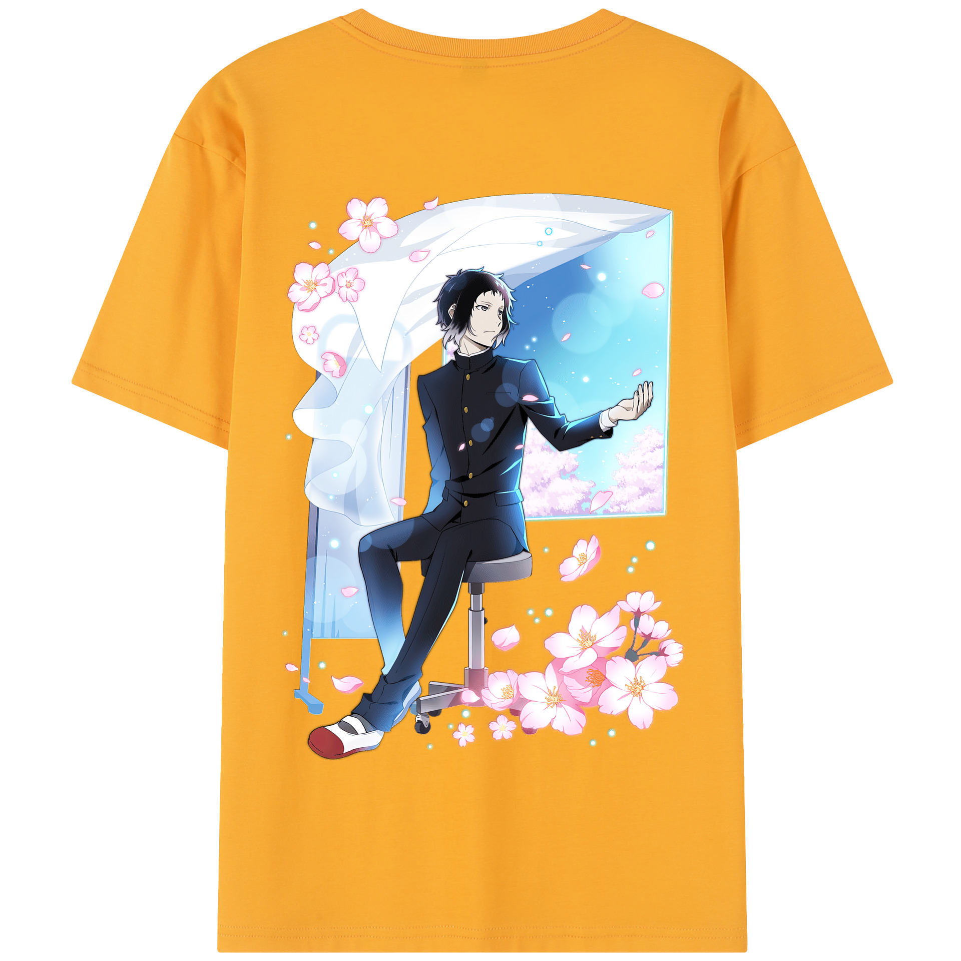 （画像用） 文豪ストレイドッグス Bungo Stray Dogs 綿100％半袖Tシャツ（背面プリント）