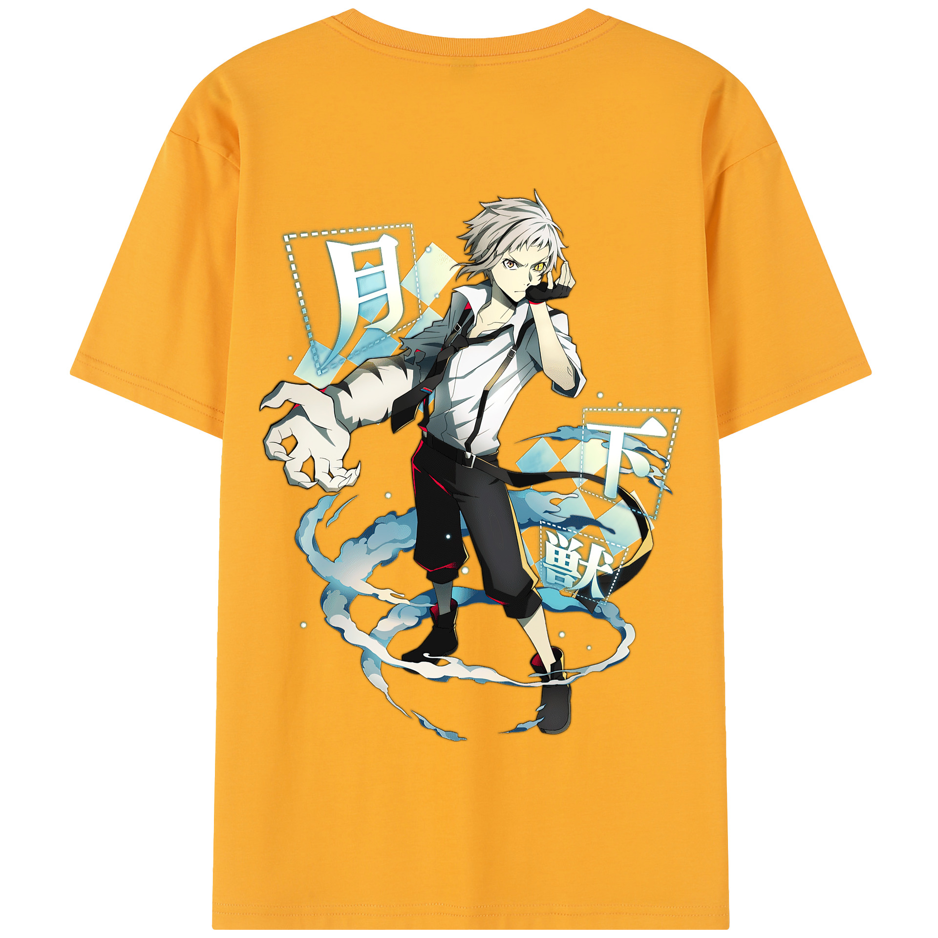 （画像用） 文豪ストレイドッグス Bungo Stray Dogs 綿100％半袖Tシャツ（背面プリント）
