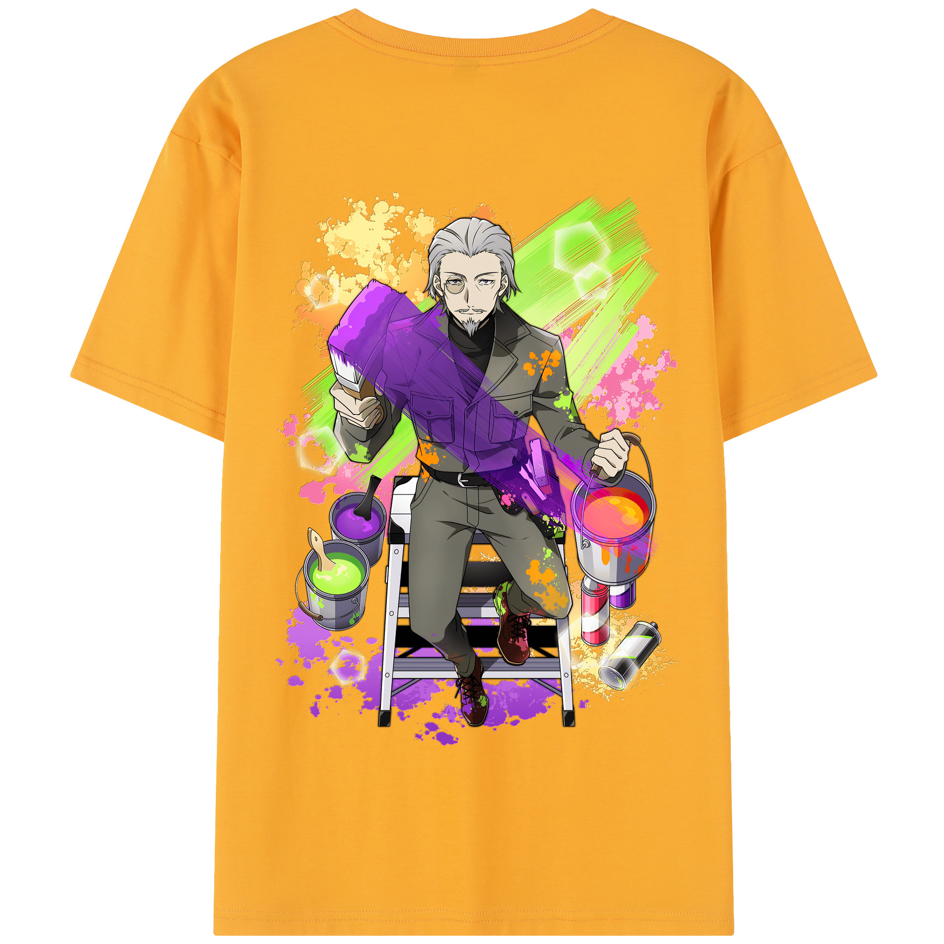 （画像用） 文豪ストレイドッグス Bungo Stray Dogs 綿100％半袖Tシャツ（背面プリント）