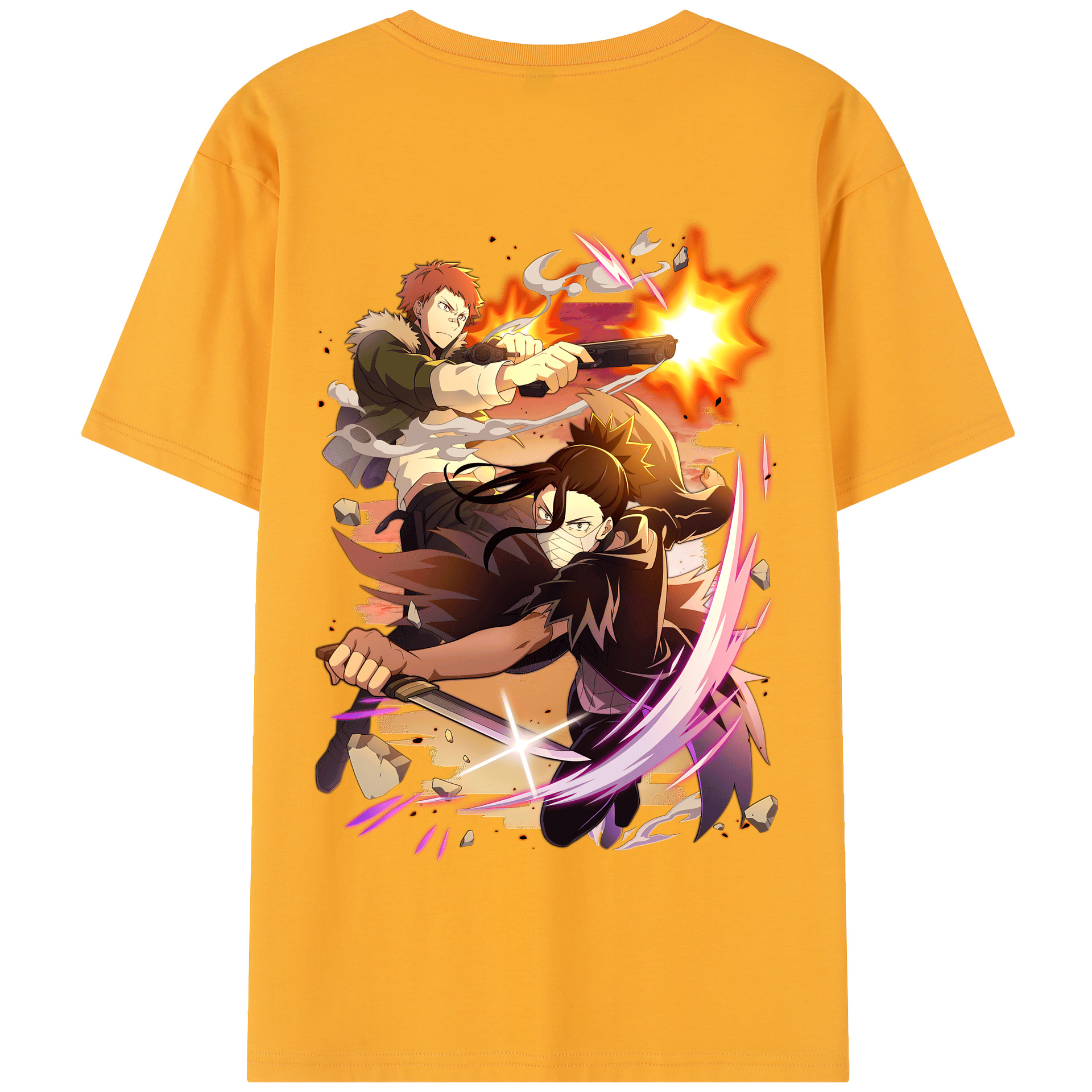 （画像用） 文豪ストレイドッグス Bungo Stray Dogs 綿100％半袖Tシャツ（背面プリント）