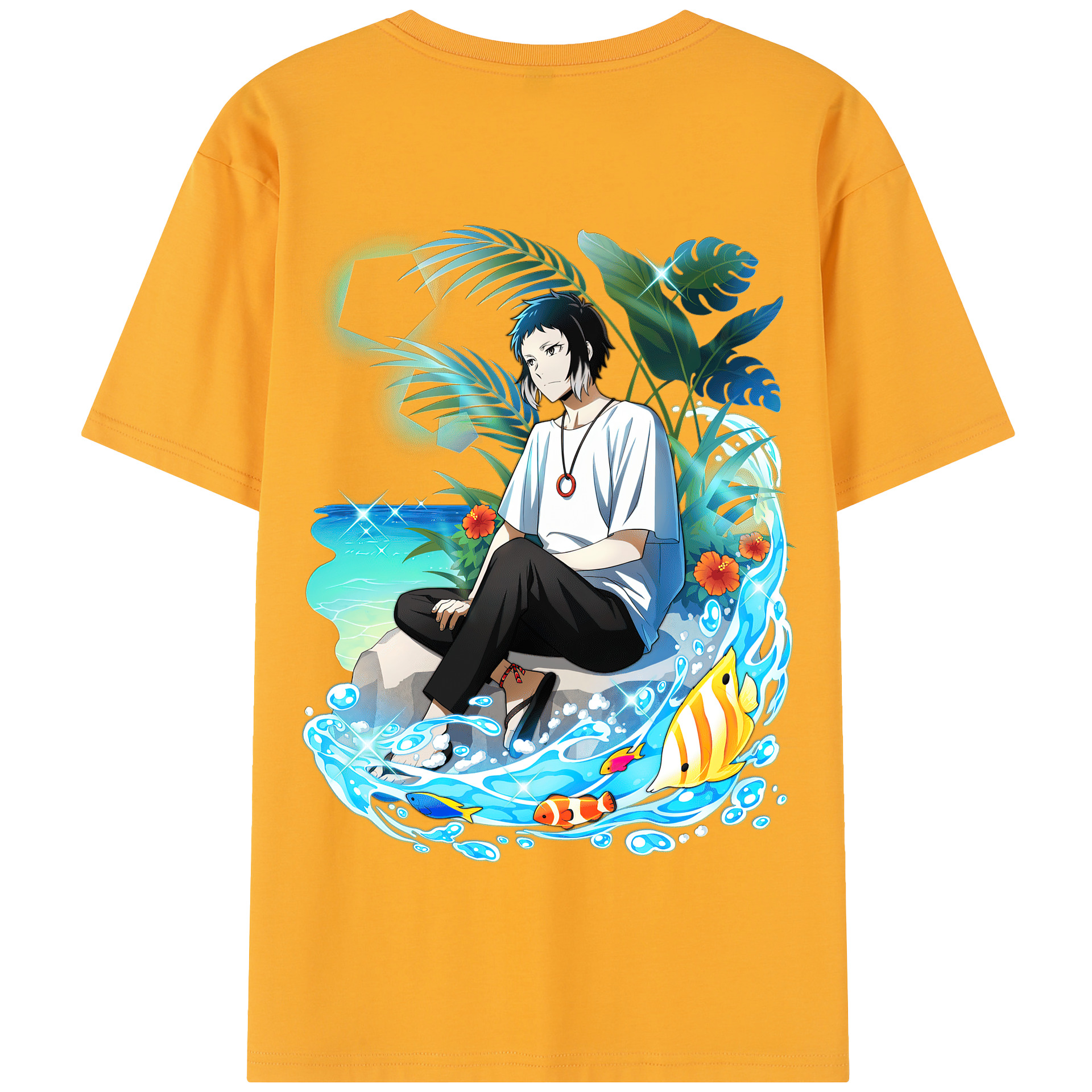 （画像用） 文豪ストレイドッグス Bungo Stray Dogs 綿100％半袖Tシャツ（背面プリント）