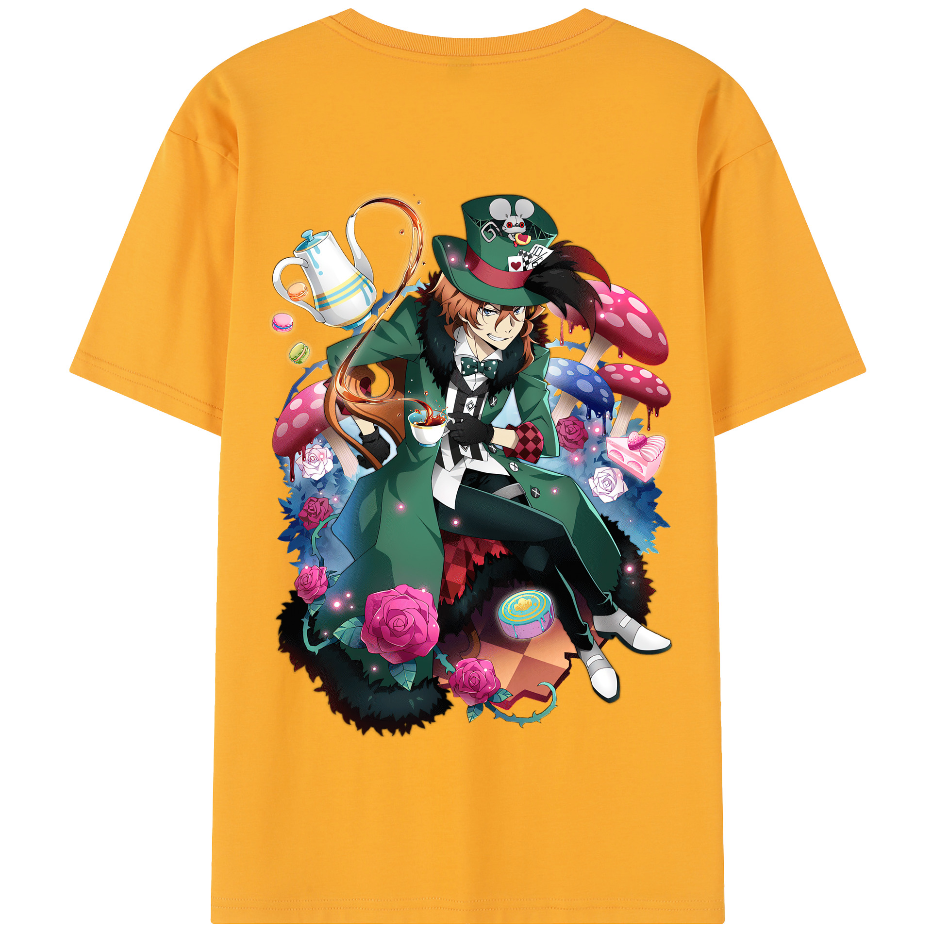 （画像用） 文豪ストレイドッグス Bungo Stray Dogs 綿100％半袖Tシャツ（背面プリント）