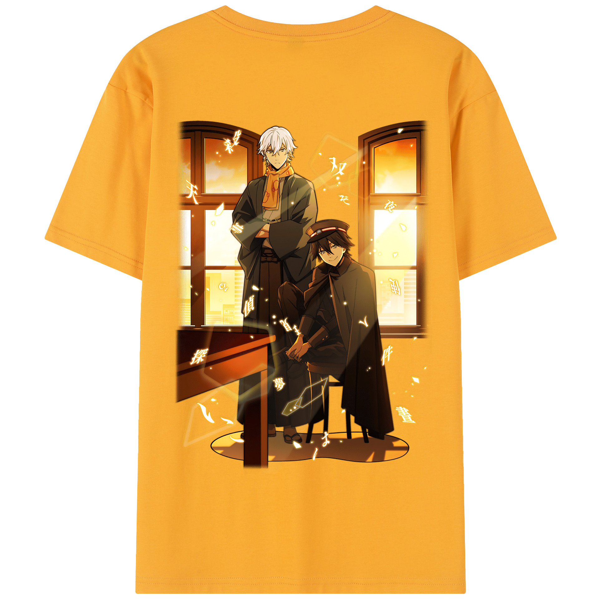 （画像用） 文豪ストレイドッグス Bungo Stray Dogs 綿100％半袖Tシャツ（背面プリント）