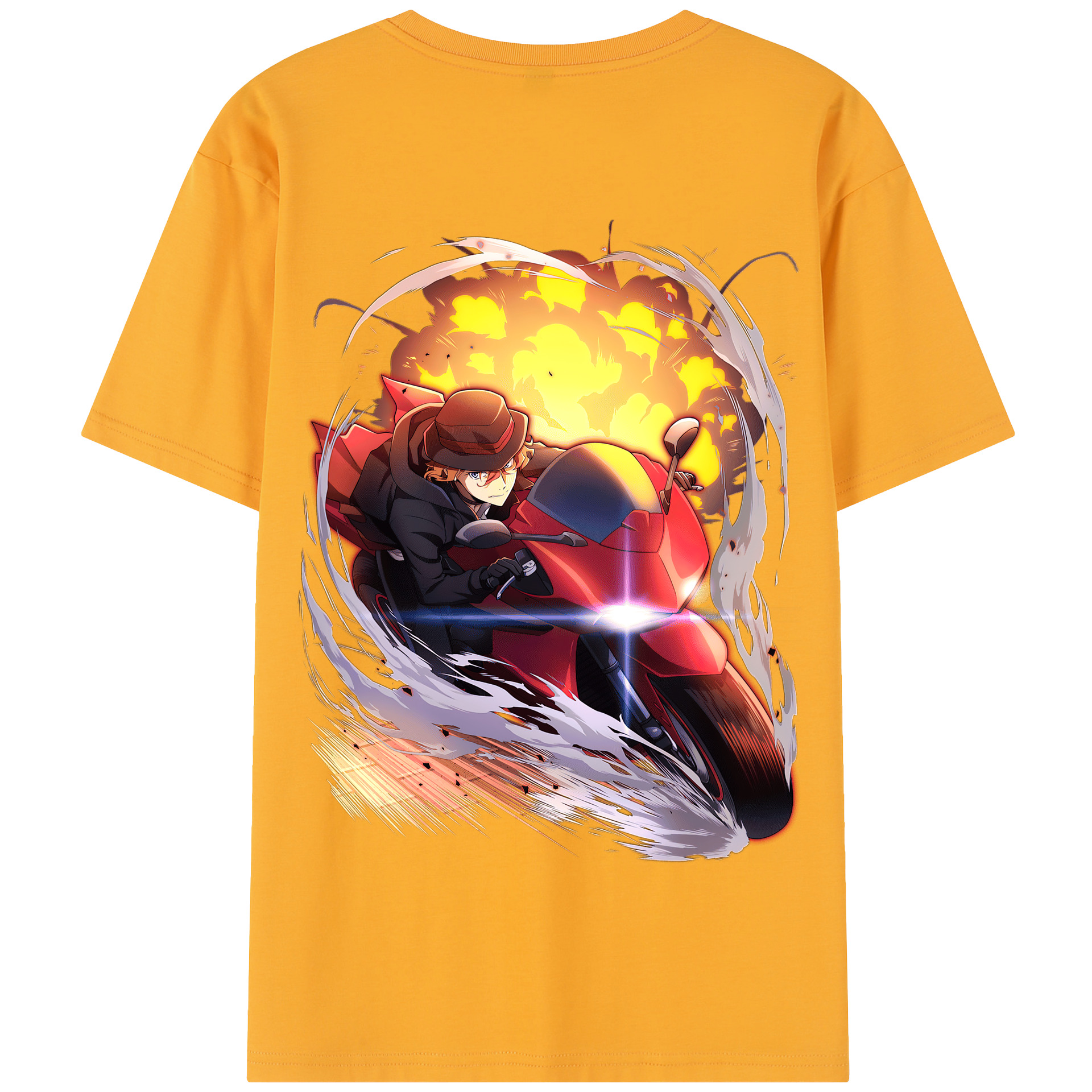 （画像用） 文豪ストレイドッグス Bungo Stray Dogs 綿100％半袖Tシャツ（背面プリント）