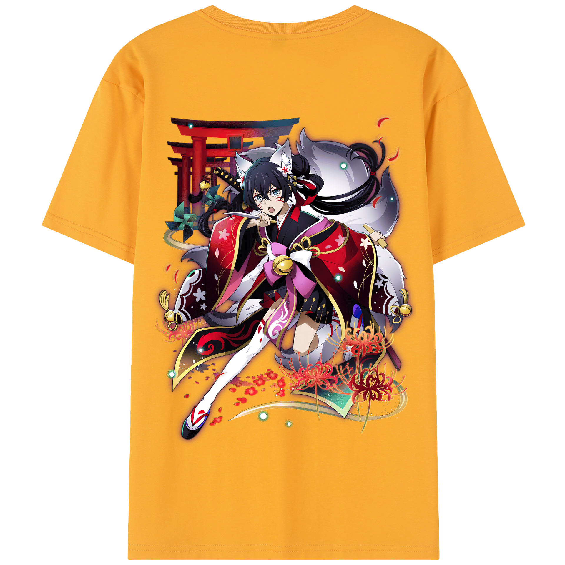 （画像用） 文豪ストレイドッグス Bungo Stray Dogs 綿100％半袖Tシャツ（背面プリント）