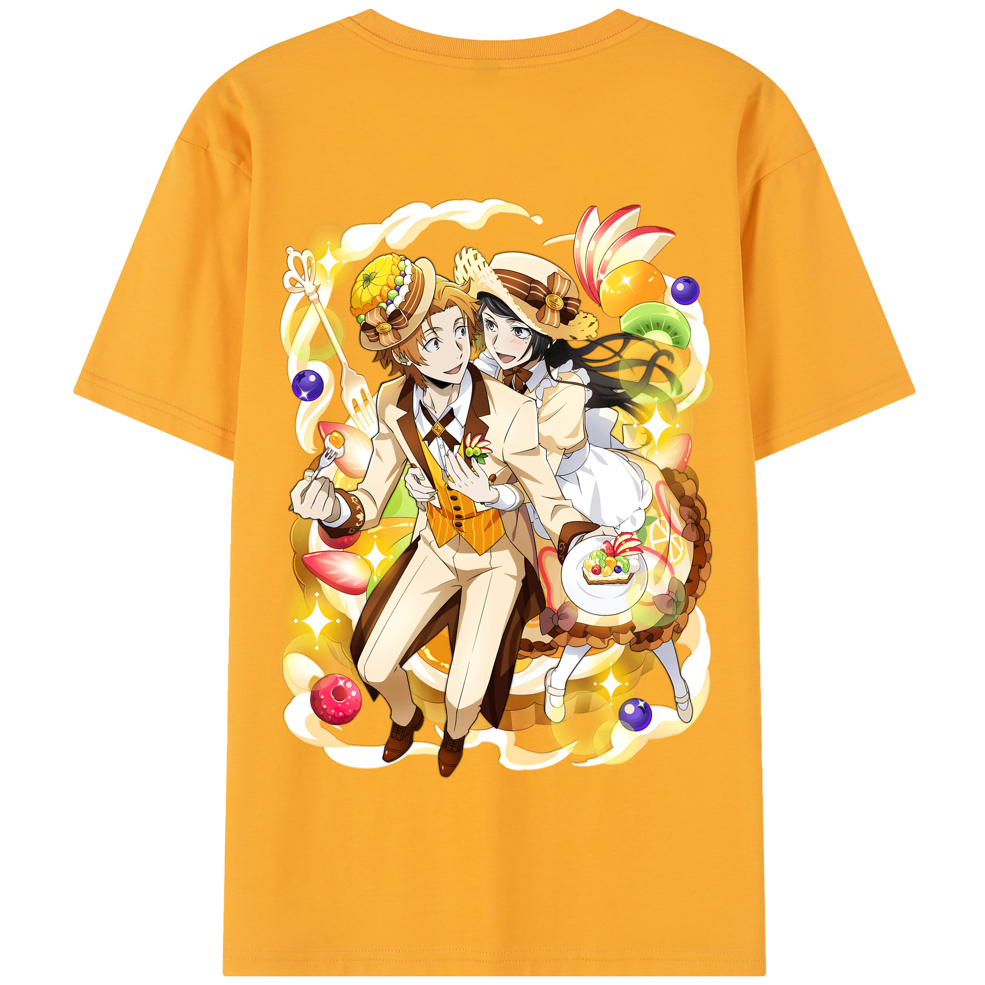 （画像用） 文豪ストレイドッグス Bungo Stray Dogs 綿100％半袖Tシャツ（背面プリント）