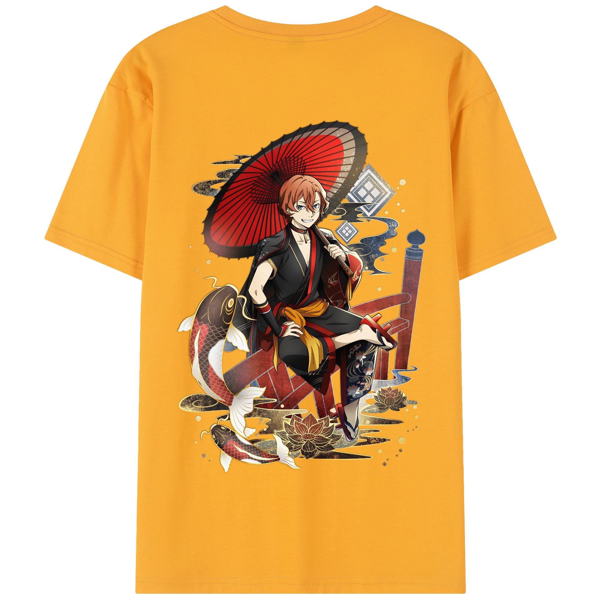 （画像用） 文豪ストレイドッグス Bungo Stray Dogs 綿100％半袖Tシャツ（背面プリント）