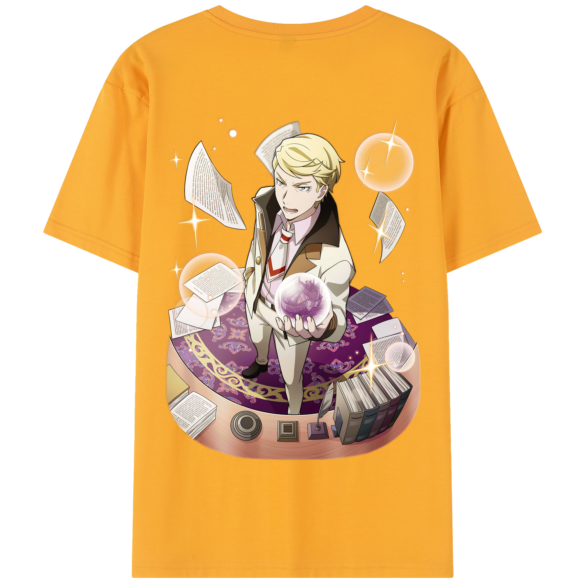（画像用） 文豪ストレイドッグス Bungo Stray Dogs 綿100％半袖Tシャツ（背面プリント）