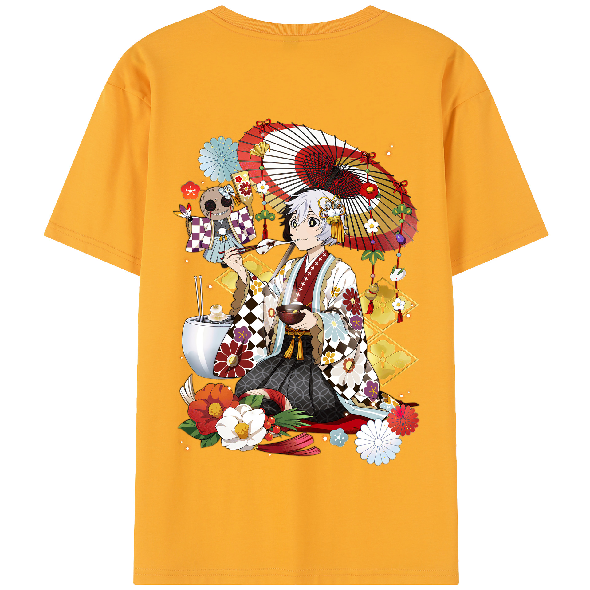 （画像用） 文豪ストレイドッグス Bungo Stray Dogs 綿100％半袖Tシャツ（背面プリント）
