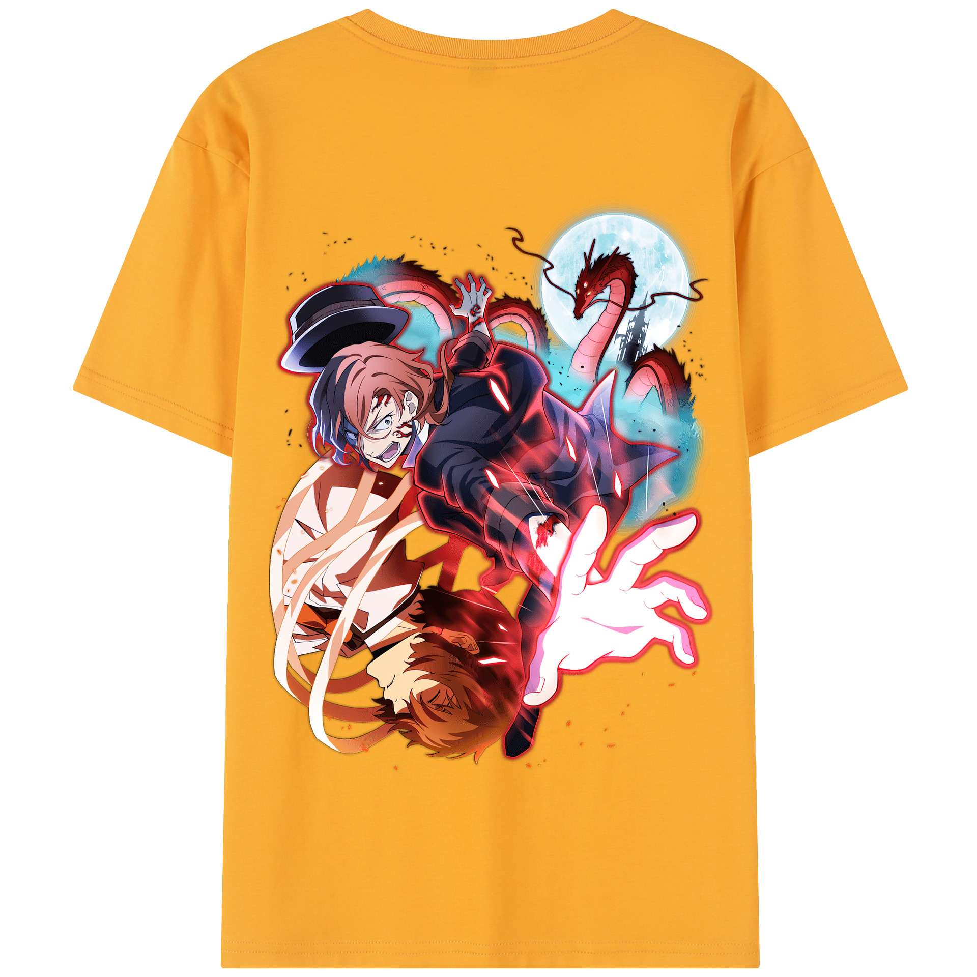 （画像用） 文豪ストレイドッグス Bungo Stray Dogs 綿100％半袖Tシャツ（背面プリント）