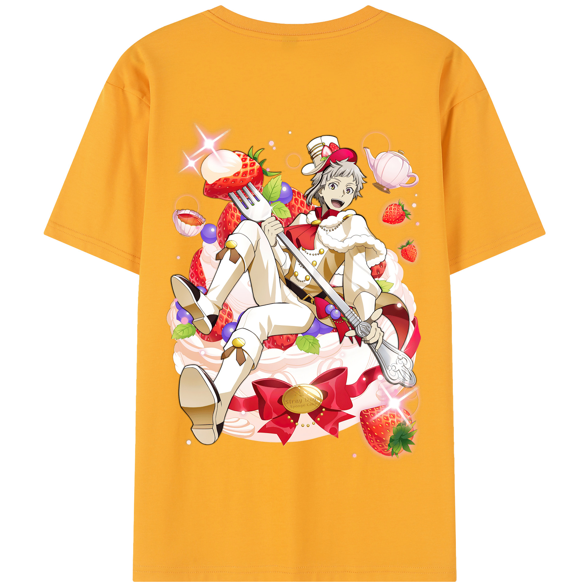 （画像用） 文豪ストレイドッグス Bungo Stray Dogs 綿100％半袖Tシャツ（背面プリント）