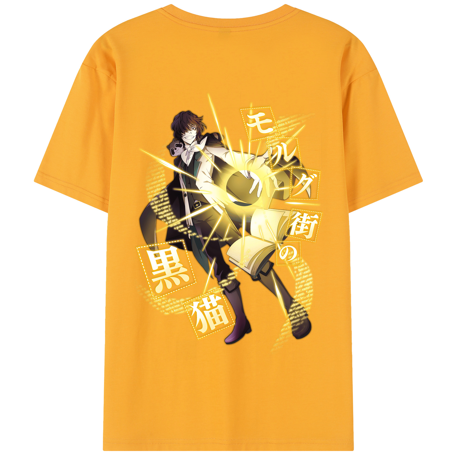 （画像用） 文豪ストレイドッグス Bungo Stray Dogs 綿100％半袖Tシャツ（背面プリント）