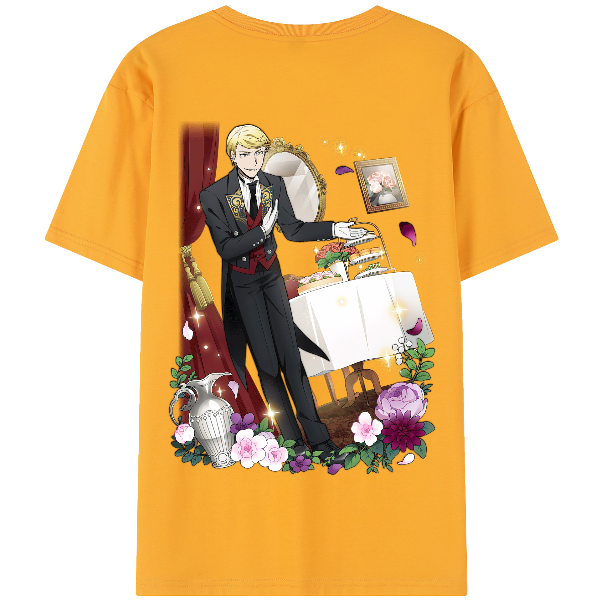 （画像用） 文豪ストレイドッグス Bungo Stray Dogs 綿100％半袖Tシャツ（背面プリント）