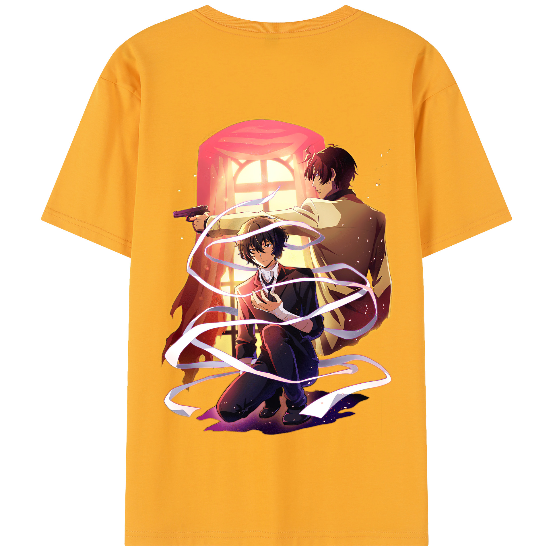 （画像用） 文豪ストレイドッグス Bungo Stray Dogs 綿100％半袖Tシャツ（背面プリント）