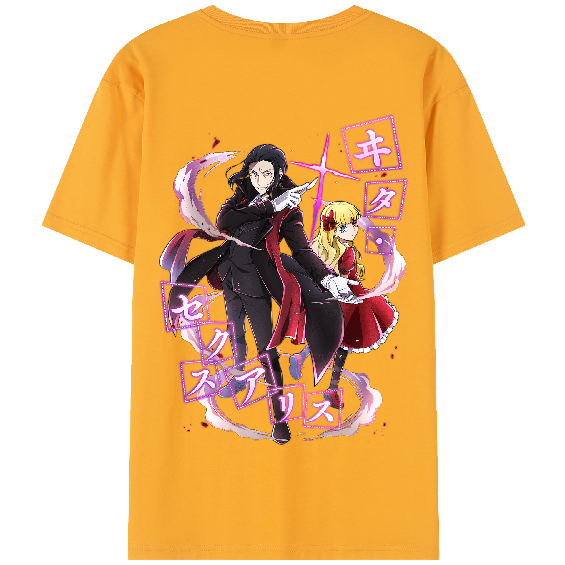 （画像用） 文豪ストレイドッグス Bungo Stray Dogs 綿100％半袖Tシャツ（背面プリント）