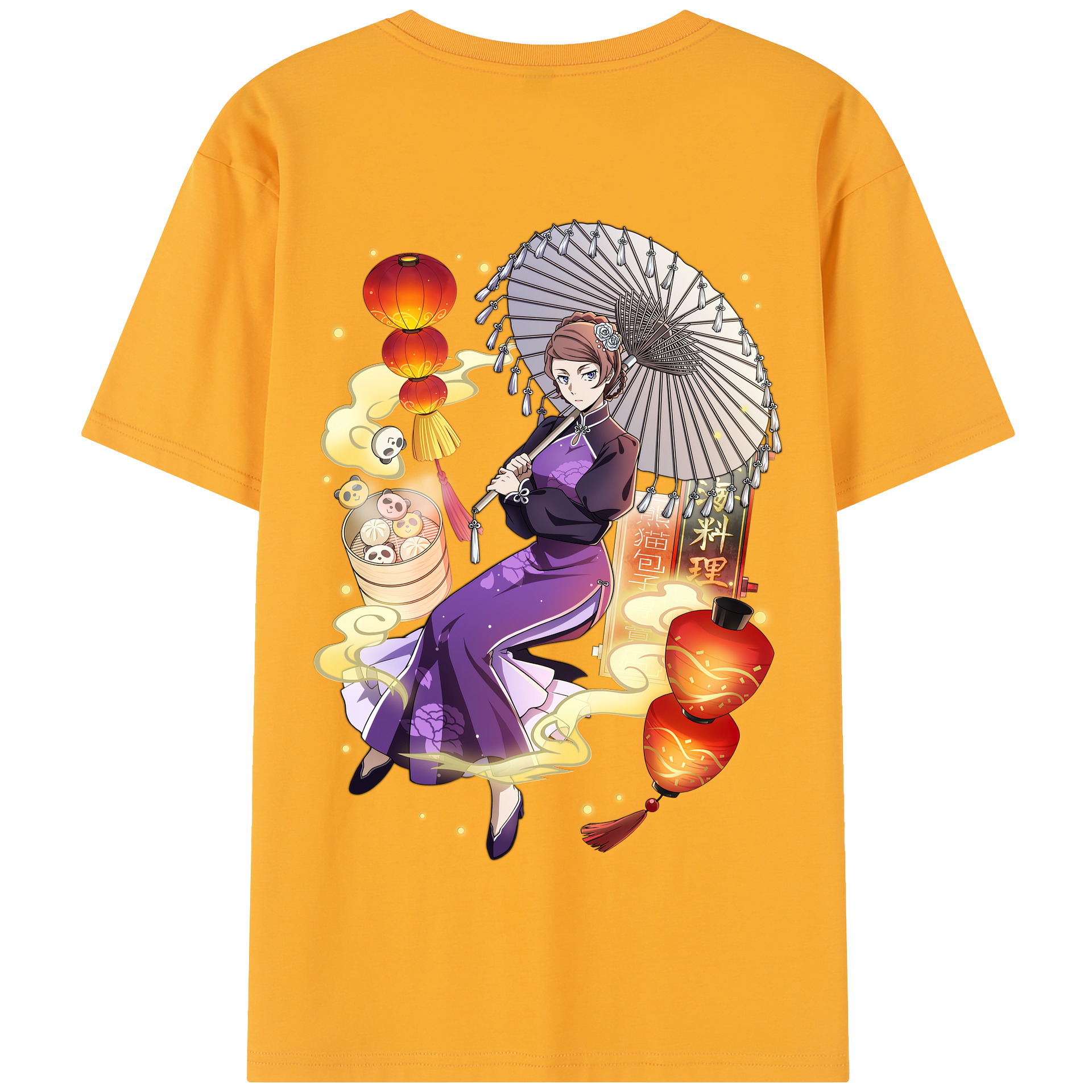（画像用） 文豪ストレイドッグス Bungo Stray Dogs 綿100％半袖Tシャツ（背面プリント）