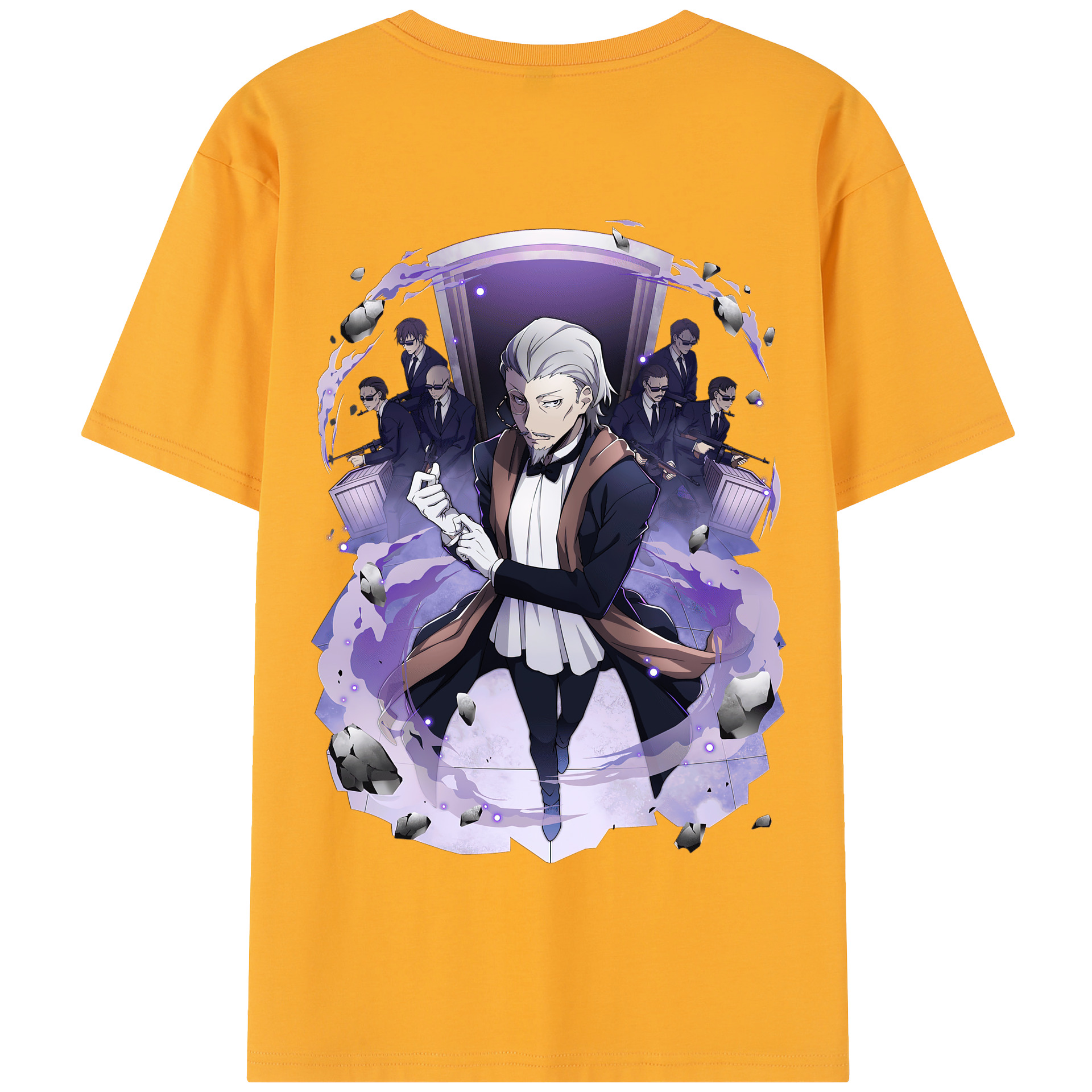 （画像用） 文豪ストレイドッグス Bungo Stray Dogs 綿100％半袖Tシャツ（背面プリント）