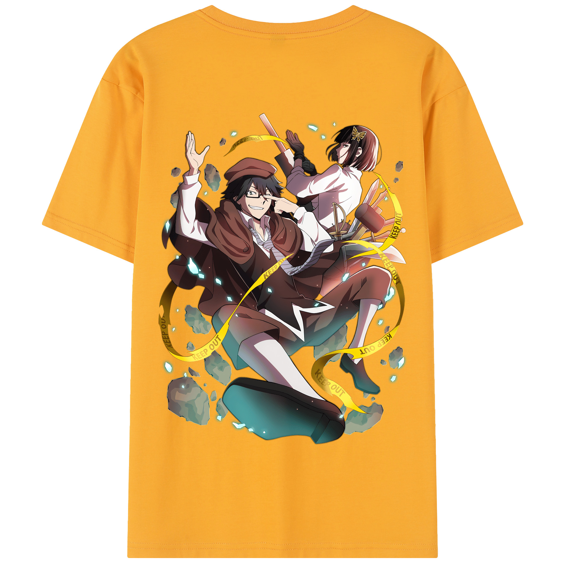 （画像用） 文豪ストレイドッグス Bungo Stray Dogs 綿100％半袖Tシャツ（背面プリント）