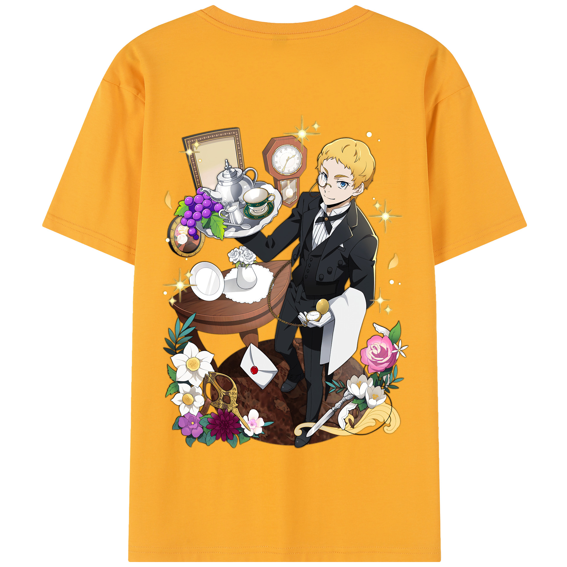 （画像用） 文豪ストレイドッグス Bungo Stray Dogs 綿100％半袖Tシャツ（背面プリント）