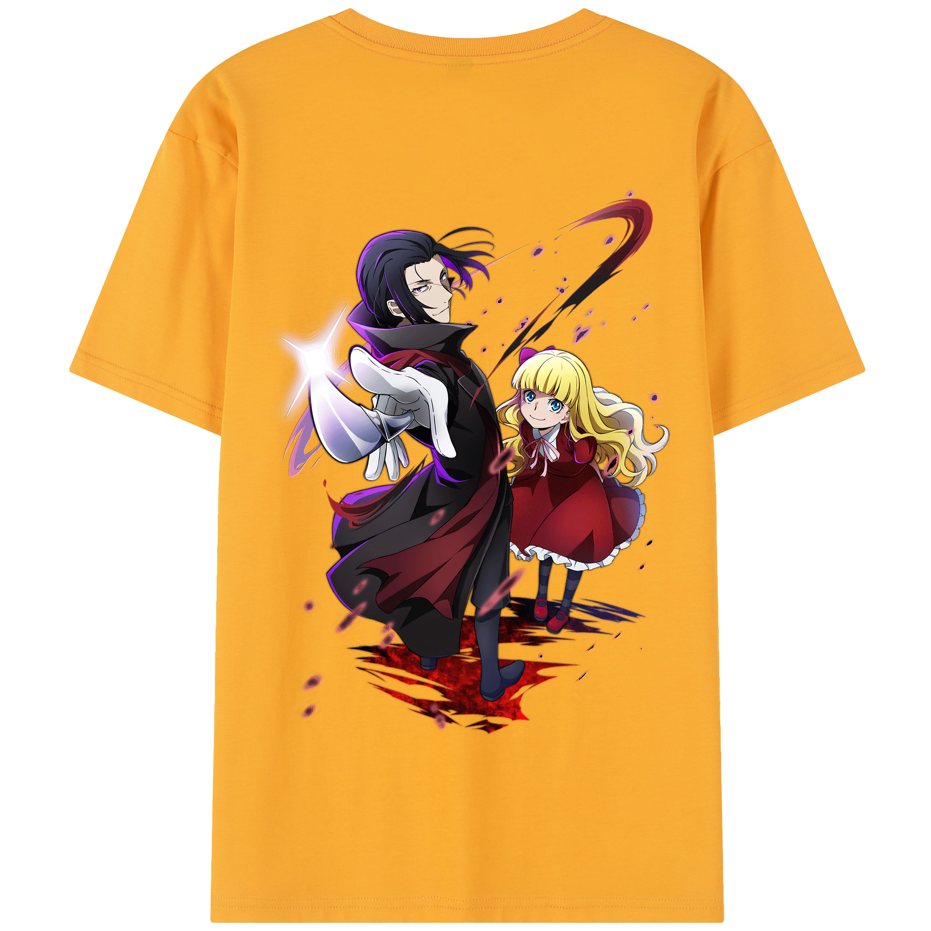（画像用） 文豪ストレイドッグス Bungo Stray Dogs 綿100％半袖Tシャツ（背面プリント）