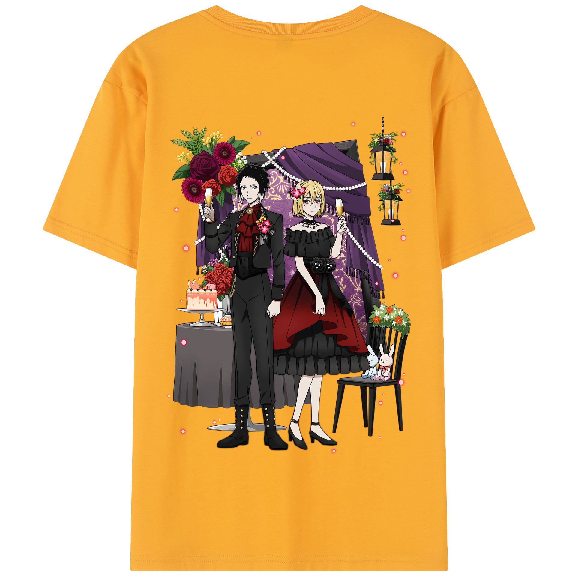 （画像用） 文豪ストレイドッグス Bungo Stray Dogs 綿100％半袖Tシャツ（背面プリント）