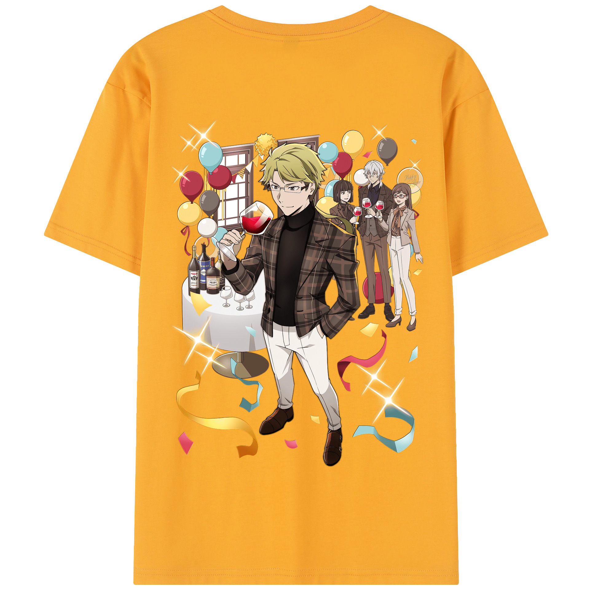 （画像用） 文豪ストレイドッグス Bungo Stray Dogs 綿100％半袖Tシャツ（背面プリント）