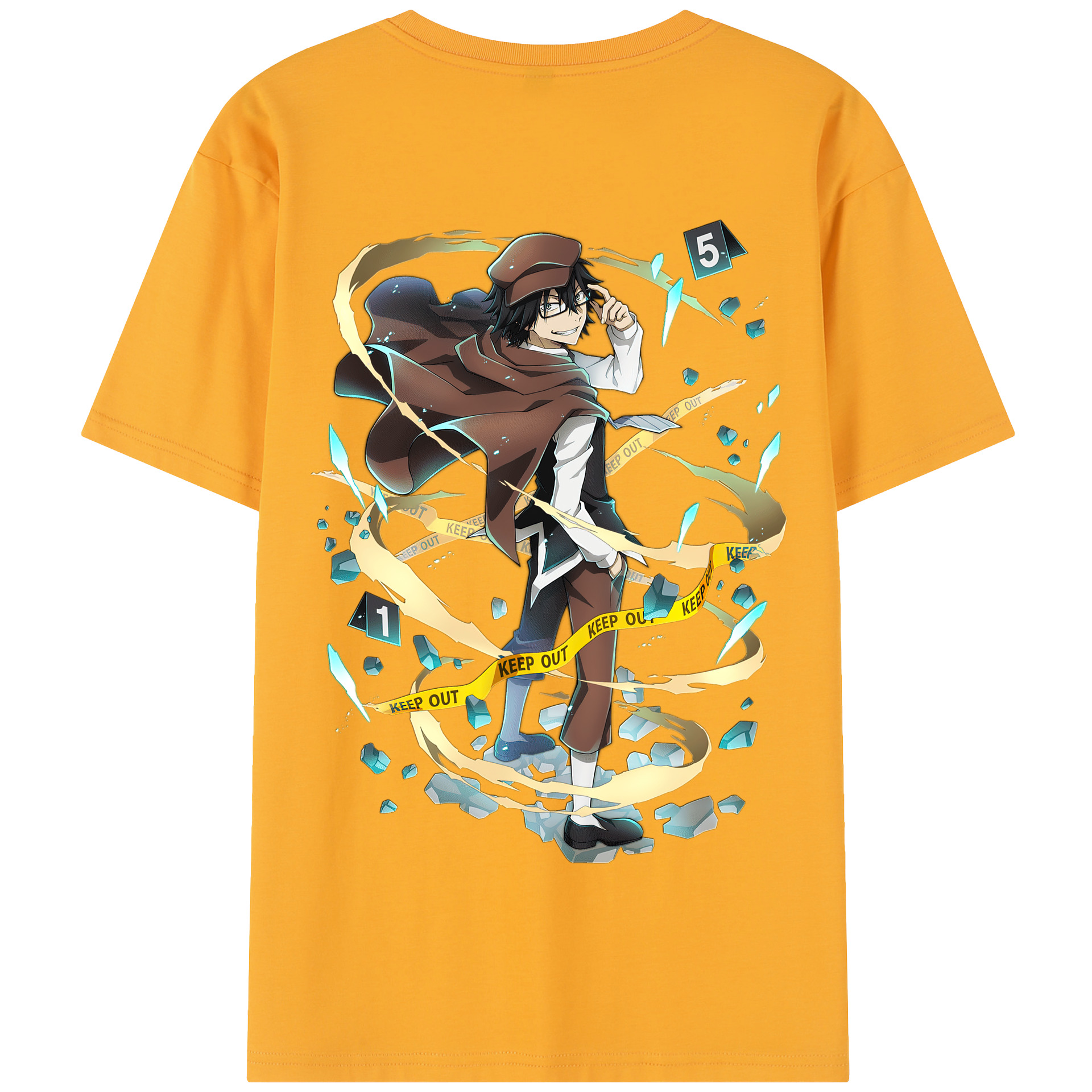（画像用） 文豪ストレイドッグス Bungo Stray Dogs 綿100％半袖Tシャツ（背面プリント）
