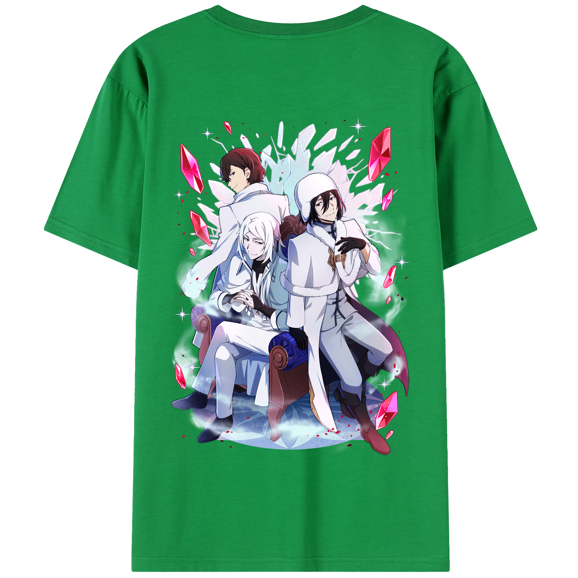 （画像用） 文豪ストレイドッグス Bungo Stray Dogs 綿100％半袖Tシャツ（背面プリント）