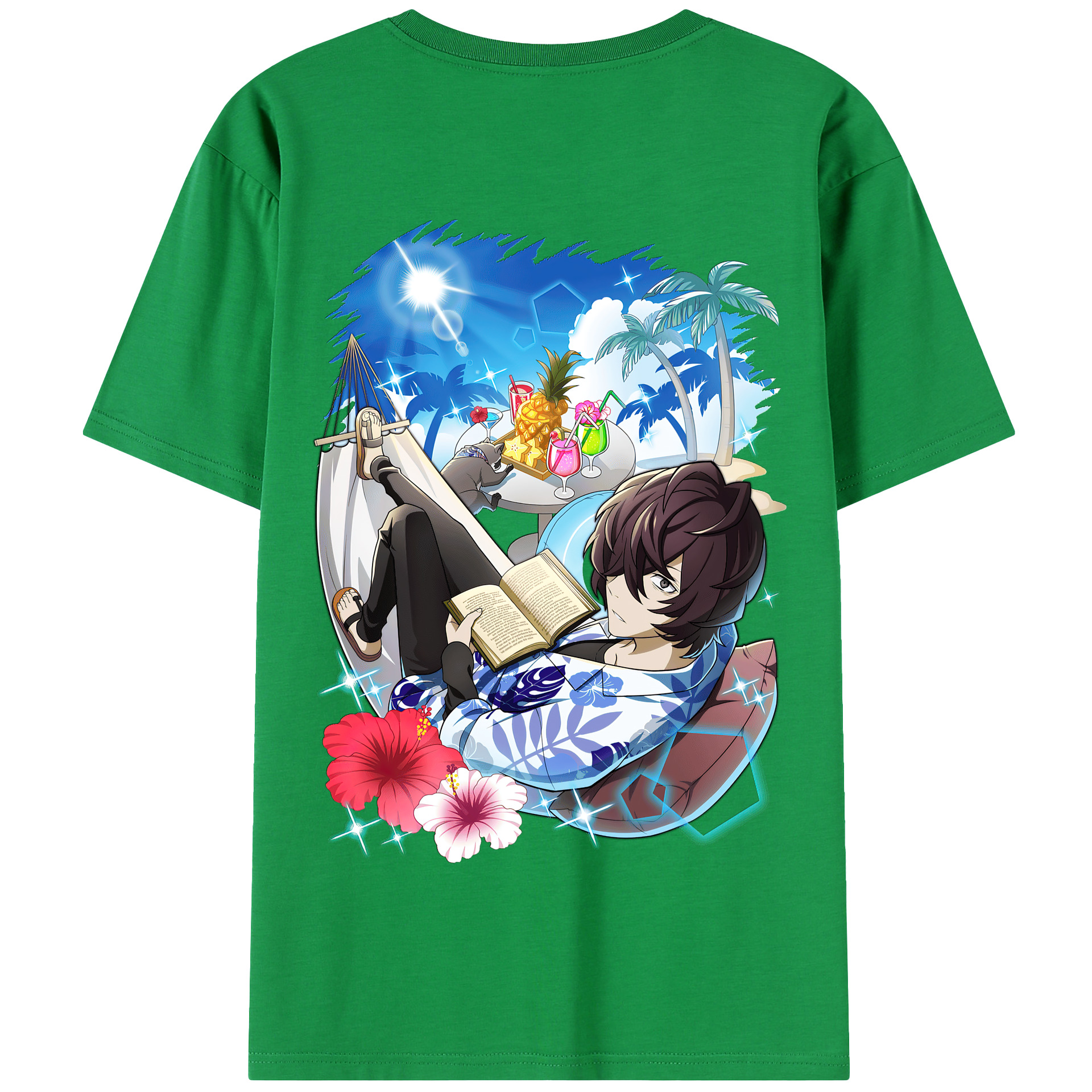 （画像用） 文豪ストレイドッグス Bungo Stray Dogs 綿100％半袖Tシャツ（背面プリント）
