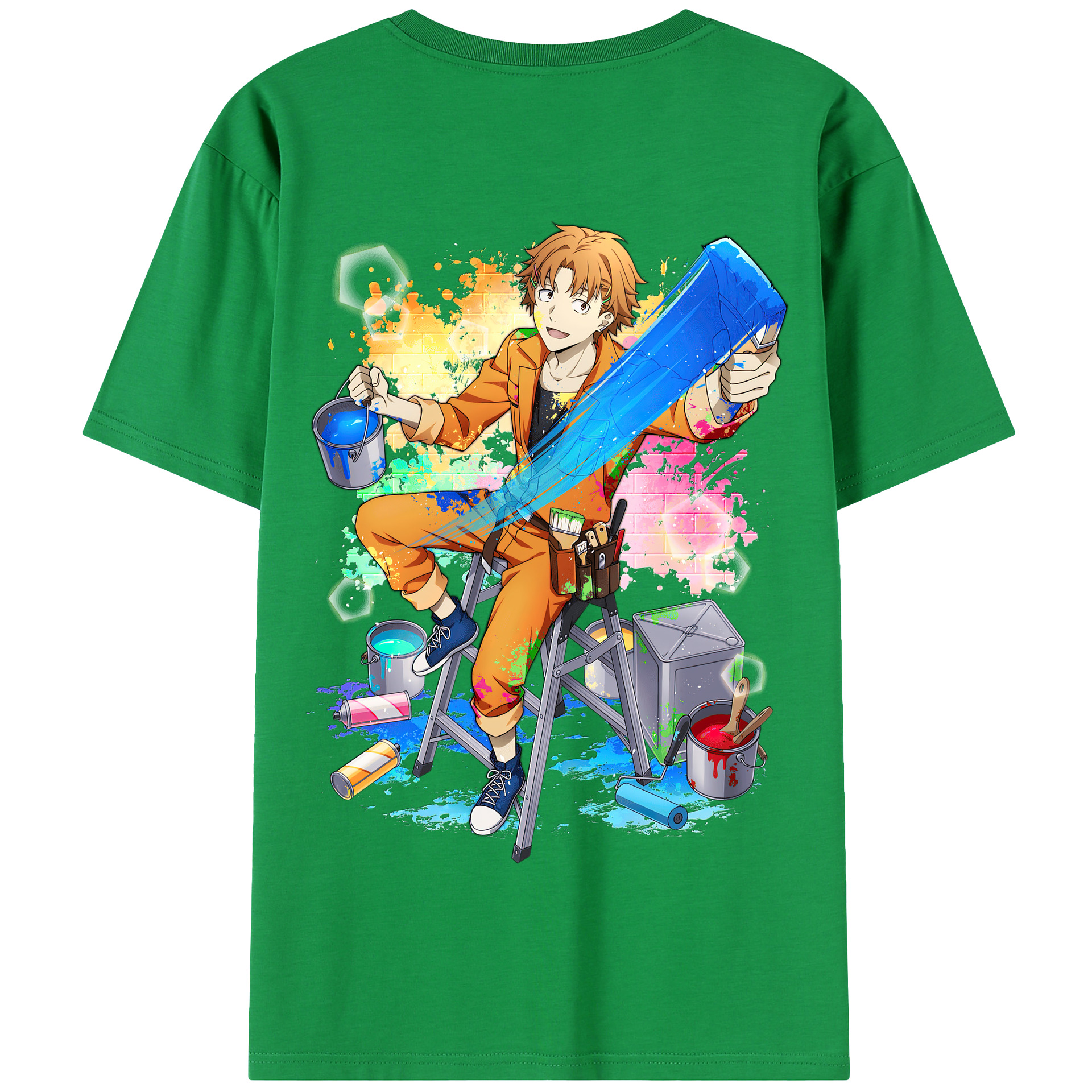 （画像用） 文豪ストレイドッグス Bungo Stray Dogs 綿100％半袖Tシャツ（背面プリント）
